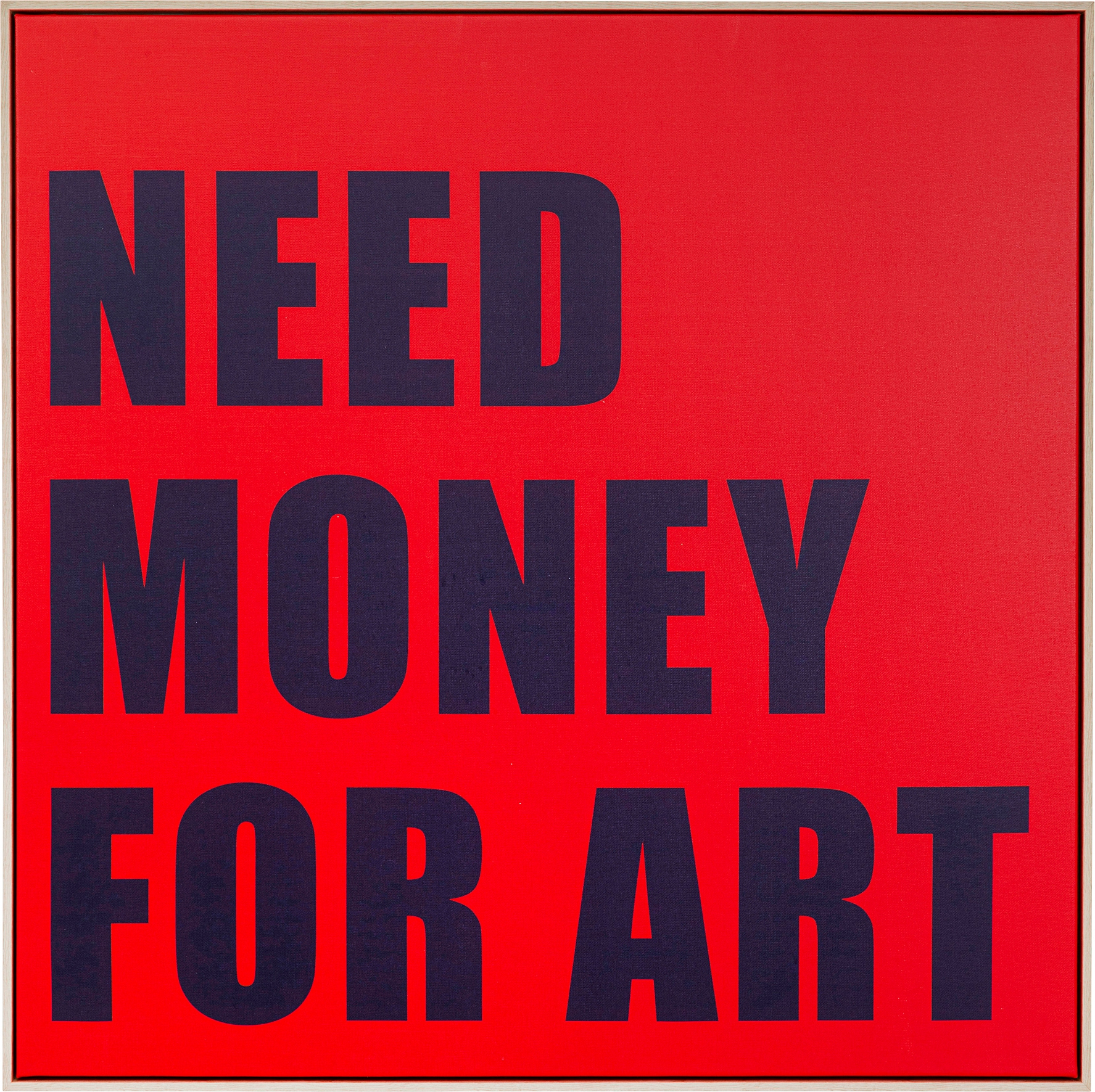 Kare Design Bild mit Rahmen »Gerahmtes Bild Need Money 80x80cm«