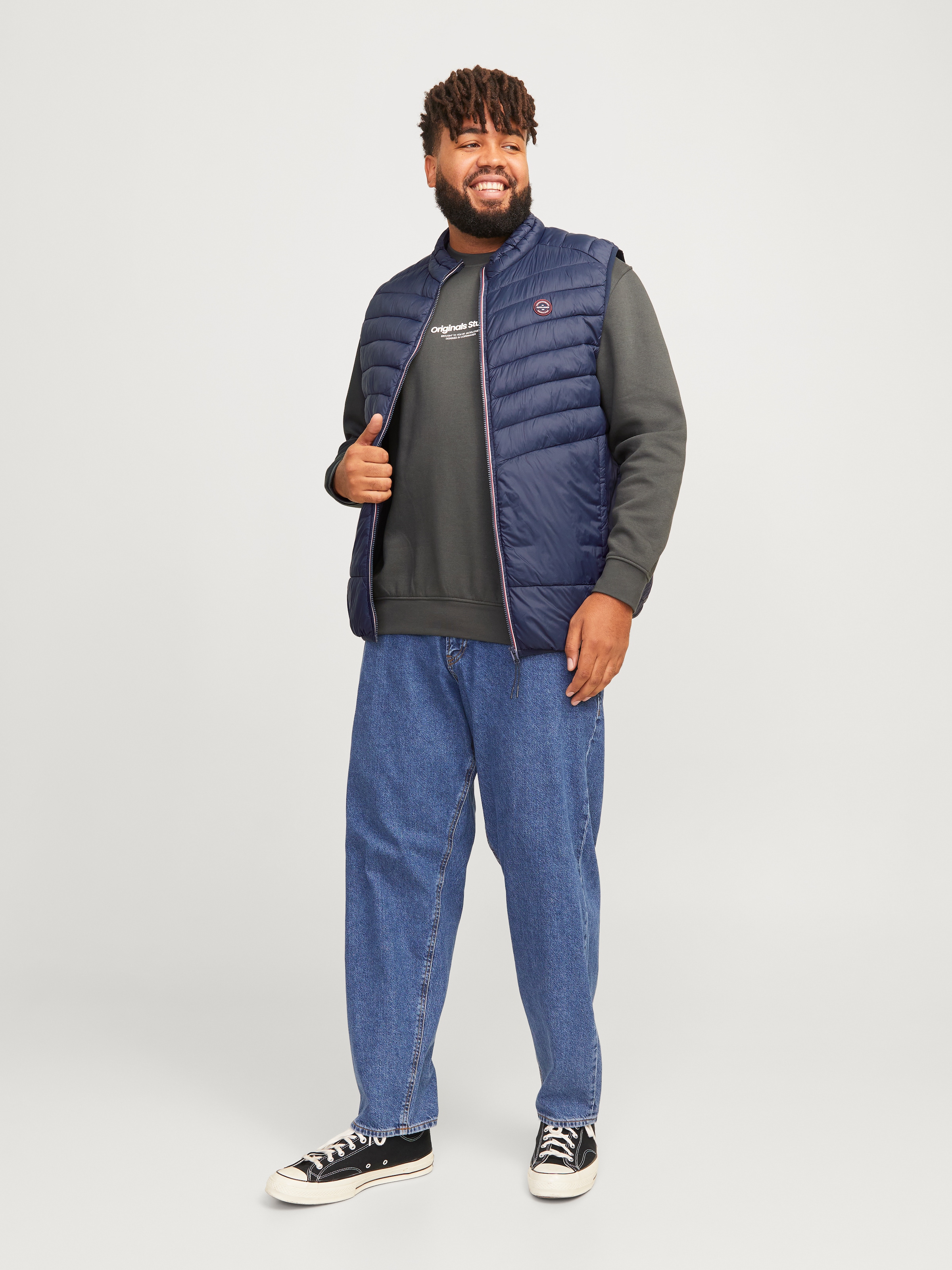 Jack & Jones PlusSize Kurzweste »JJESPRINT BODYWARMER COLLAR NOOS PLS«