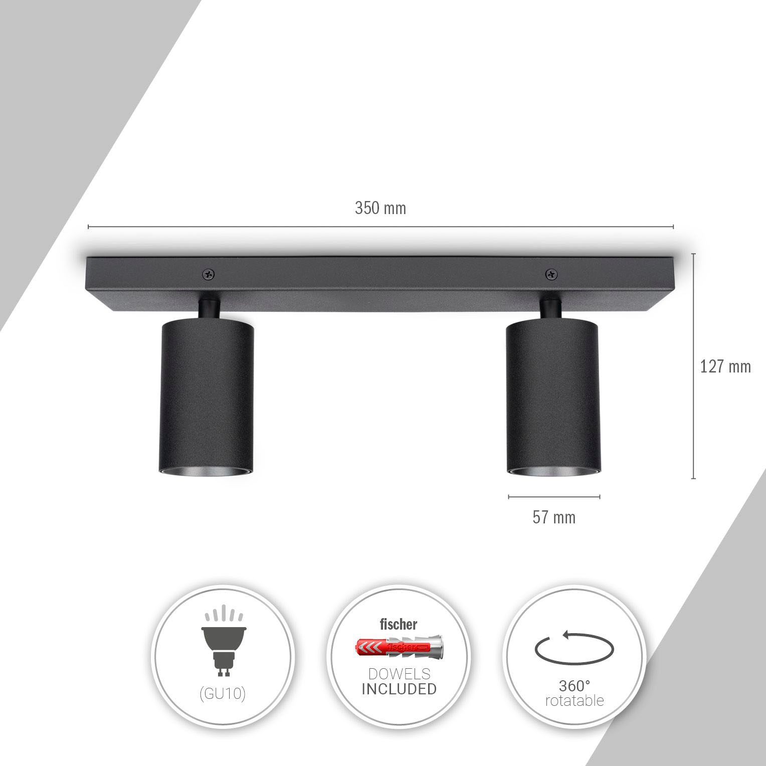 Paco Home Wandleuchte »TIMO SQ« GU10