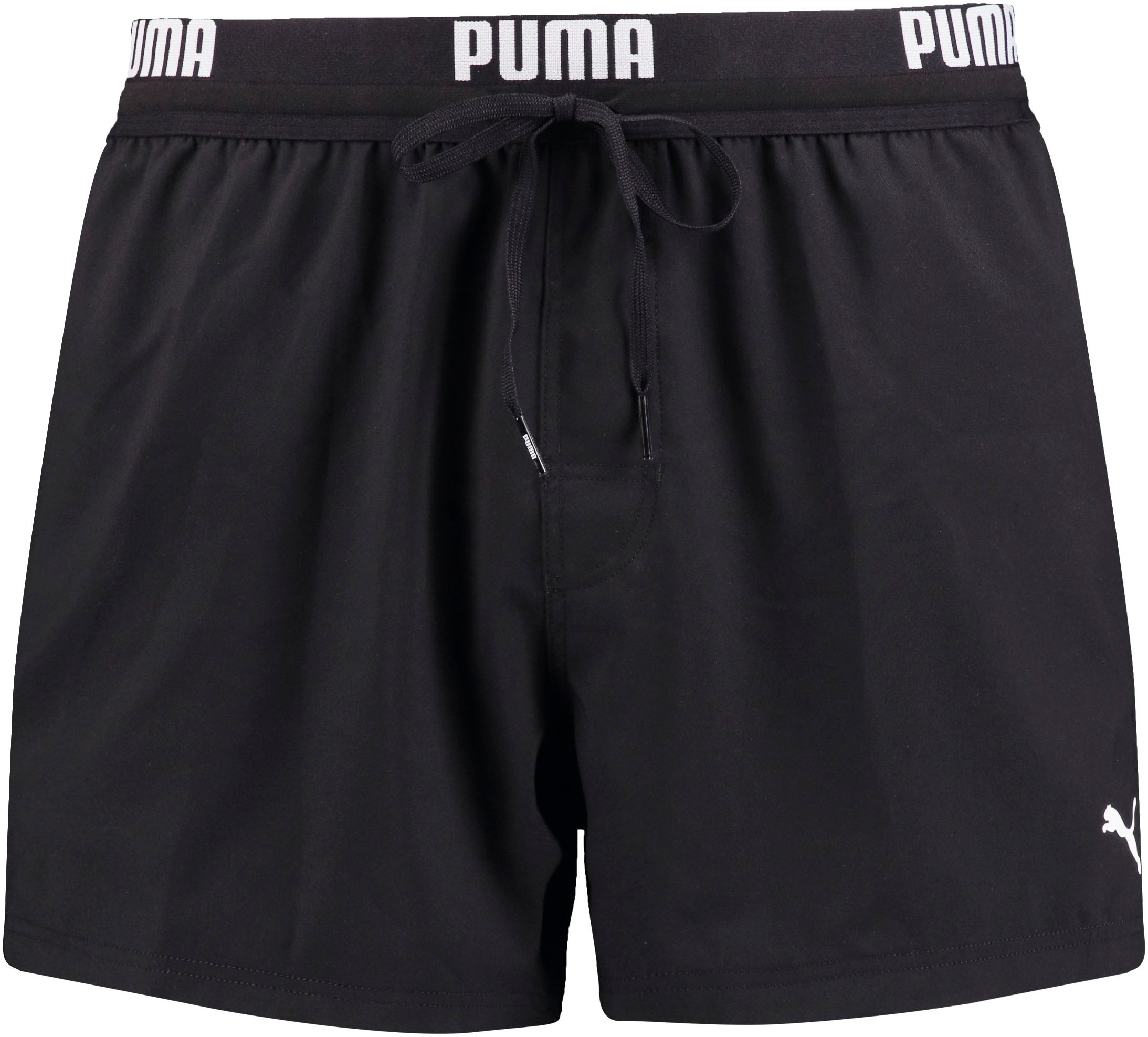 PUMA Badeshorts »PUMA SWIM MEN LOGO SHORT SHORTS 1P« Seitentaschen, Gesäßtasche mit Reißverschluss, Kordelzug