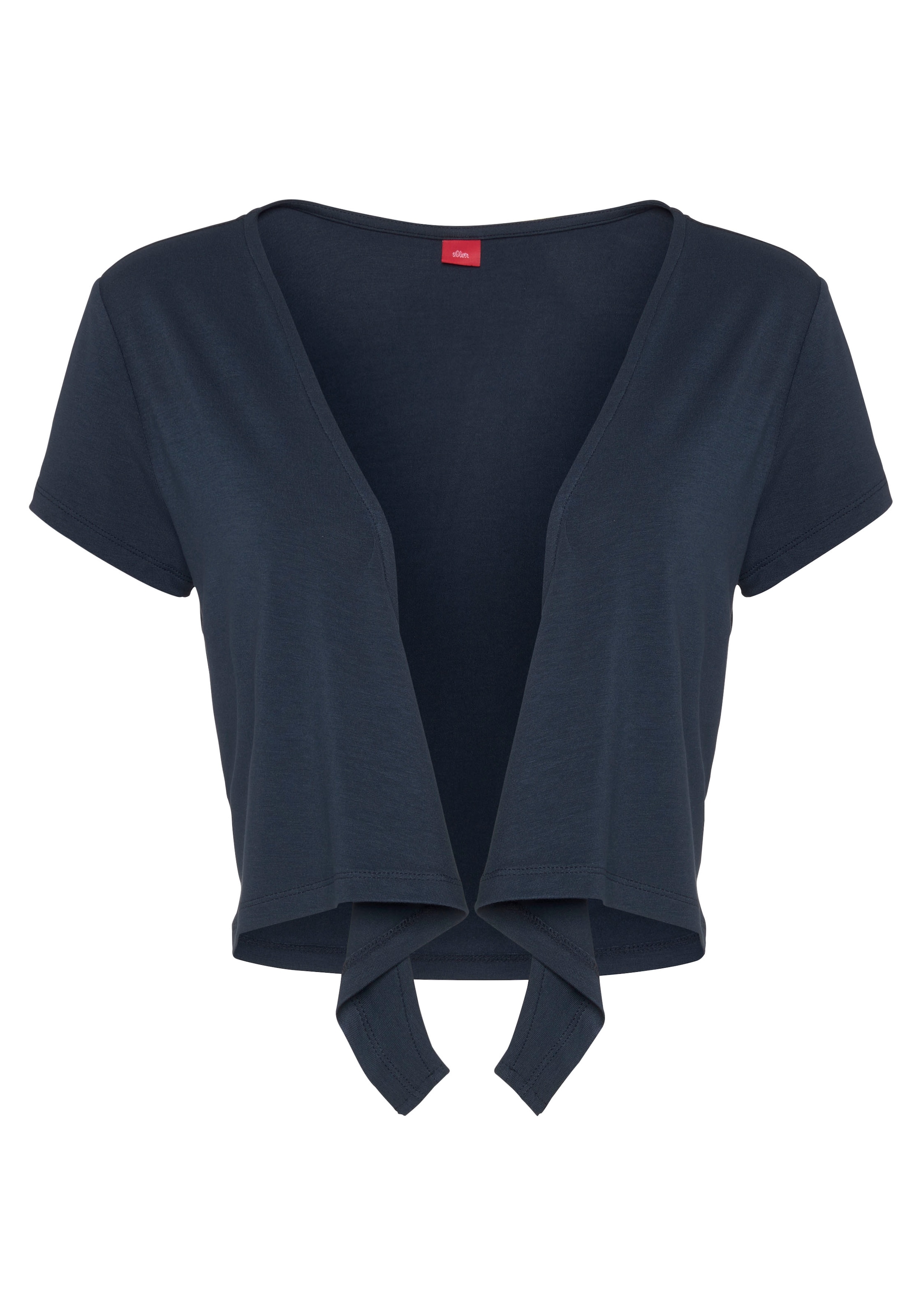 s.Oliver Kurzarmshirt zum Binden, Jerseyware, Cropshirt, Strandshirt
