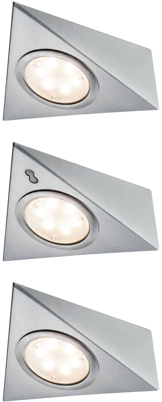 Paulmann Unterschrankleuchte »Möbel Aufbauleuchte LED mit Näherungssensor inkl. LED-Modul 3x2,8W«, 3 flammig, 3er-Set inkl. LED-Modul 3x2,8W