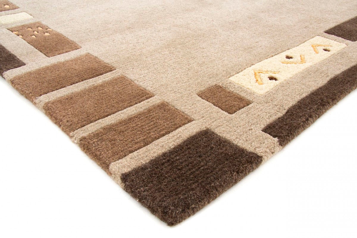 carpetfine Wollteppich »Nepal Jaipur«, rechteckig, 20 mm Höhe, reine Wolle, handgeknüpft, Wohnzimmer