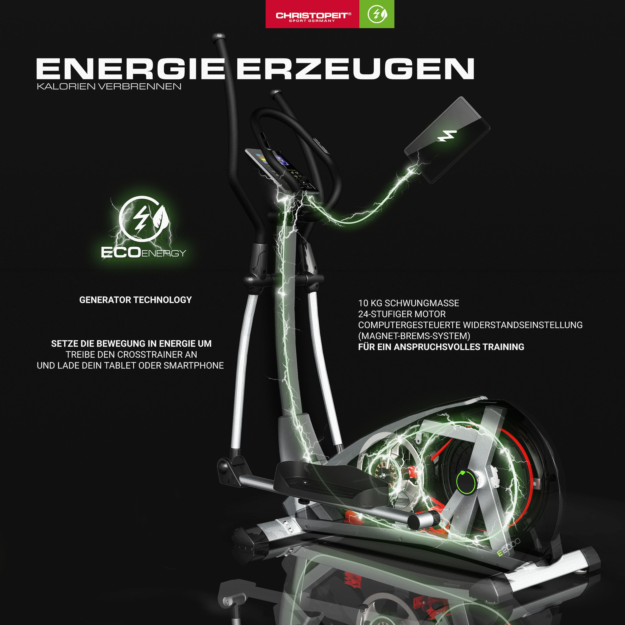 Christopeit Sport® »Eco Crosstrainer-Ergometer 2000\