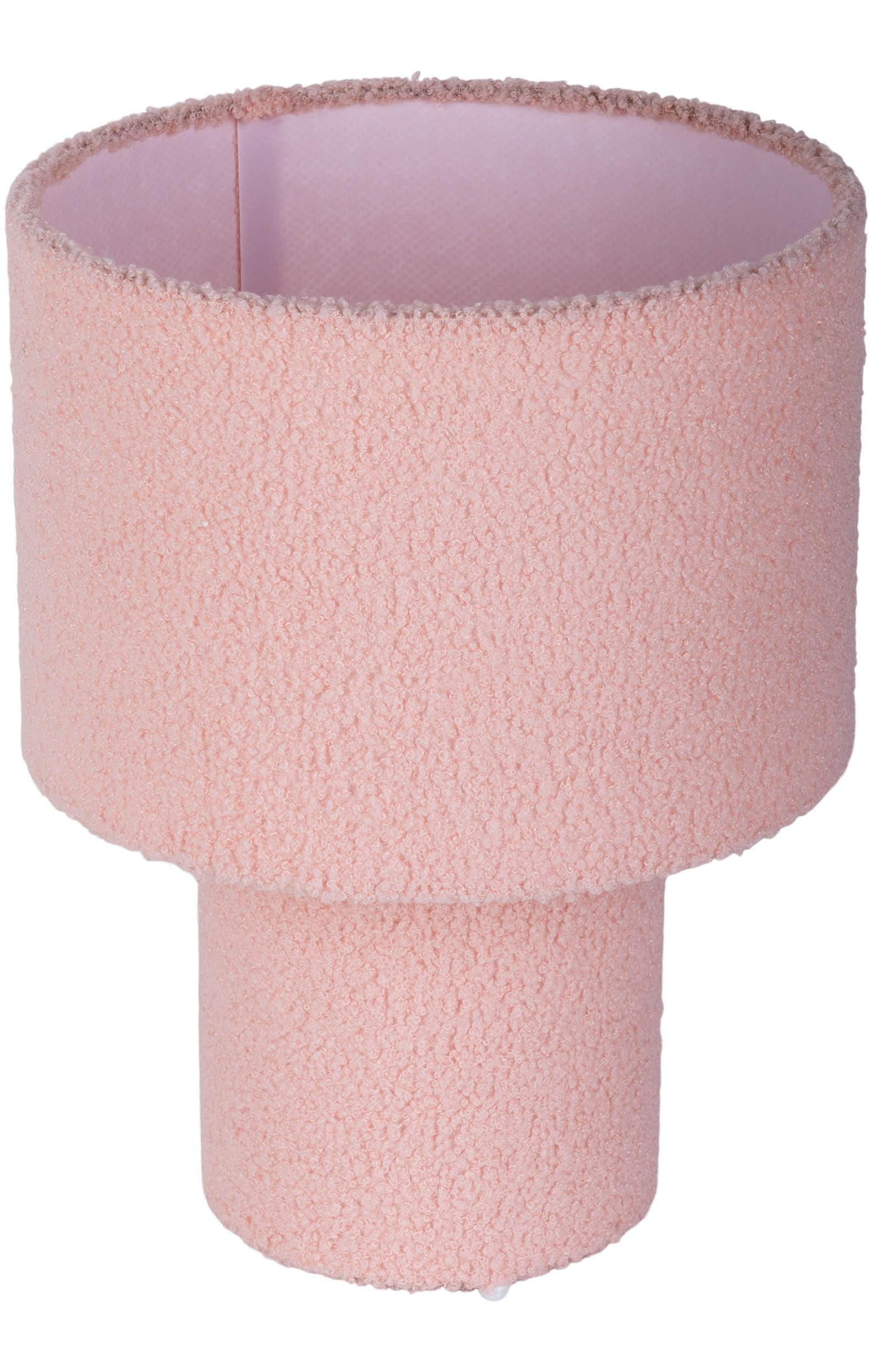 näve Tischleuchte »Fluffy« E27 1 Stk. fluffiger Plüschbezug, H:31cm D:23cm, Zuleitung mit Kippschalter, E27