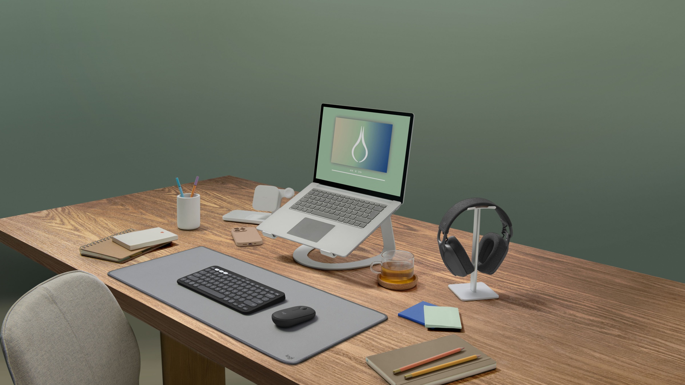 Logitech Tastatur »Pebble 2 Combo« (Fn-Tasten | Multimedia-Tasten)