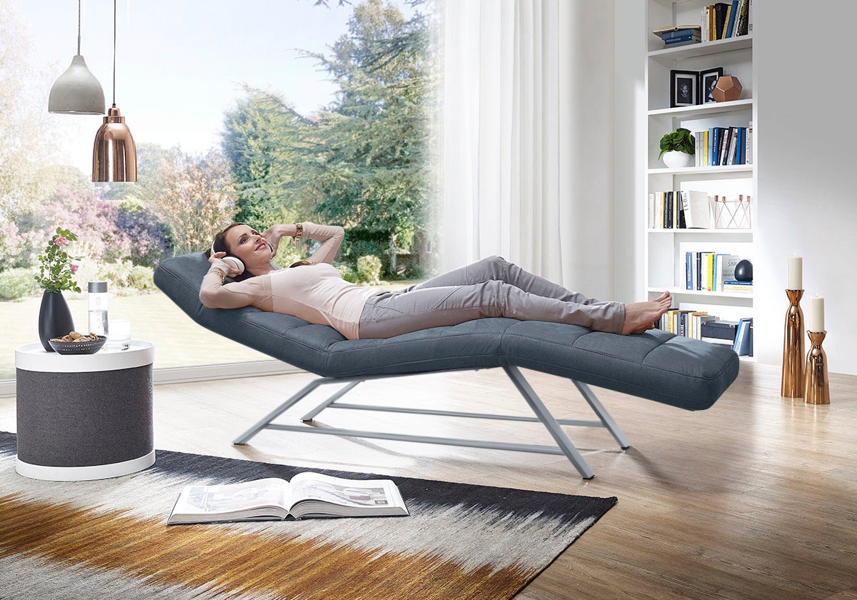 W.SCHILLIG Relaxliege »daily dreams«, Funktionsliege wahlweise mit Motor, Gestell matt, Breite 75 cm