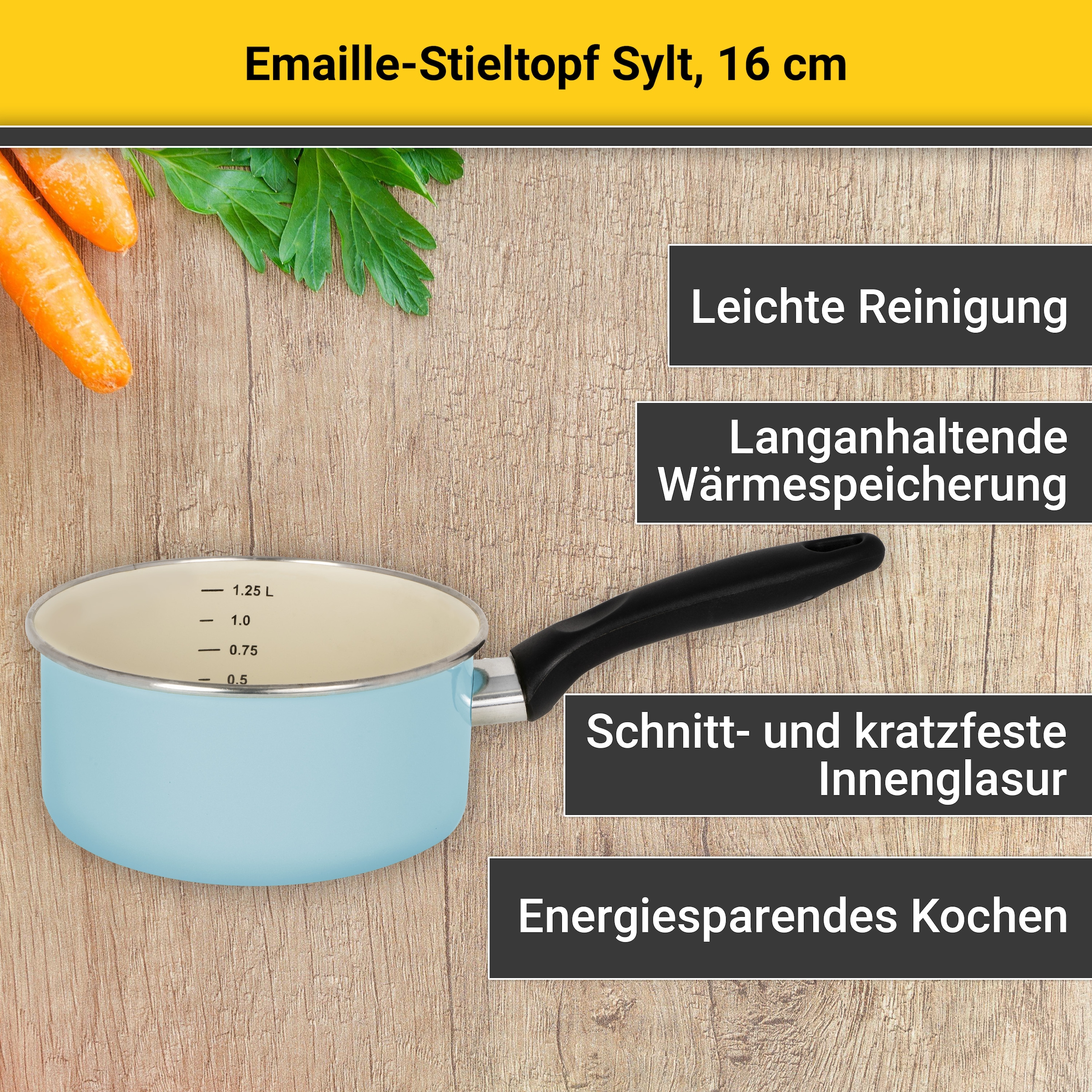 Krüger Kasserolle »Sylt« 1 Stk. tlg. Emaille