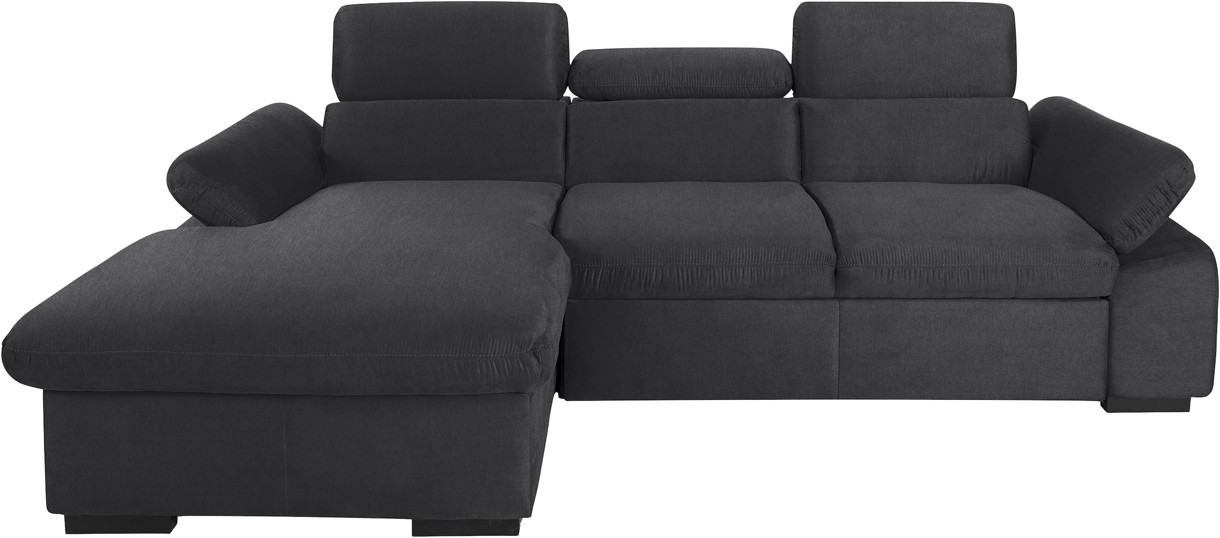 COTTA Ecksofa »Lola L-Form mit Kopfteilfunktion & Hocker«, (Set, mit Hocker), wahlweise mit Bettfunktion, Bettkasten & Armteilverstellung