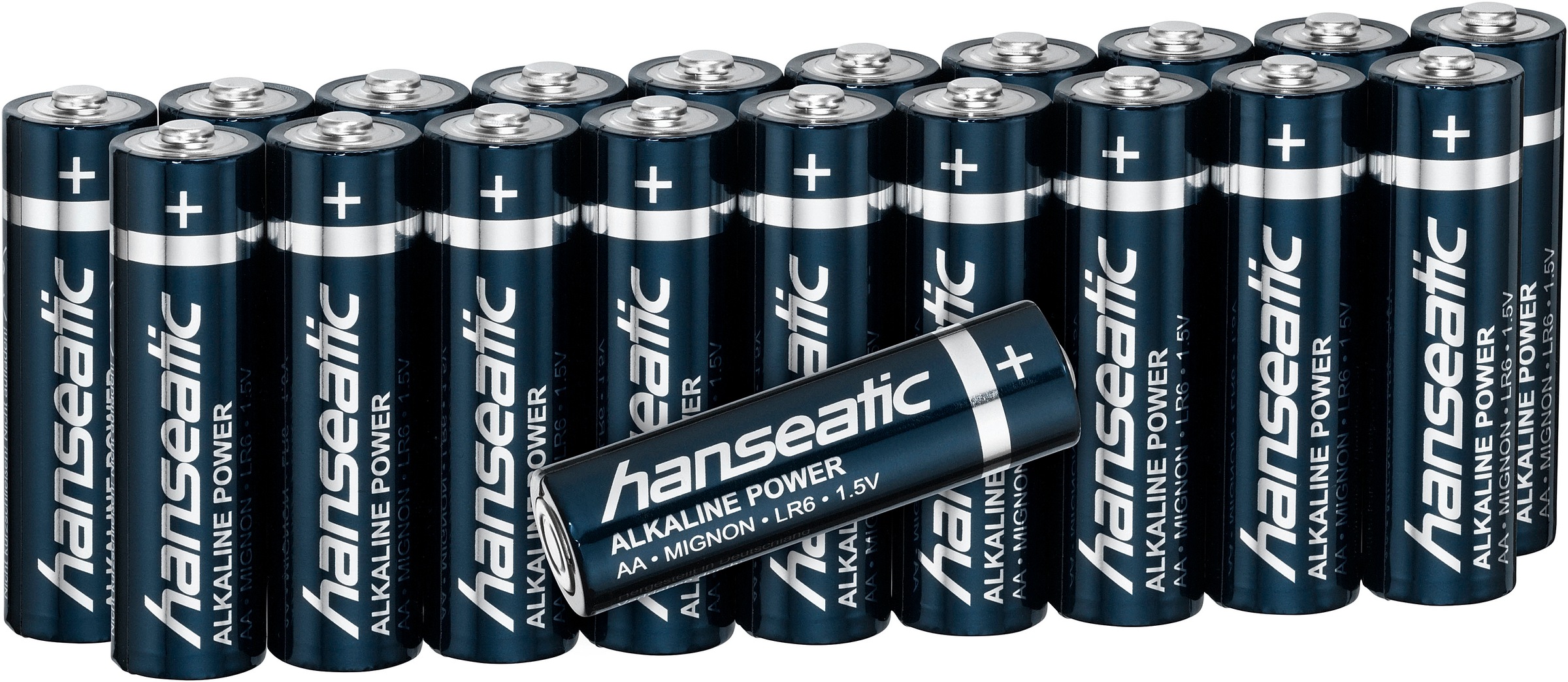 Hanseatic Batterie »20er Pack Alkaline Power, AA Mignon«, LR06, (Packung, 20 St.)