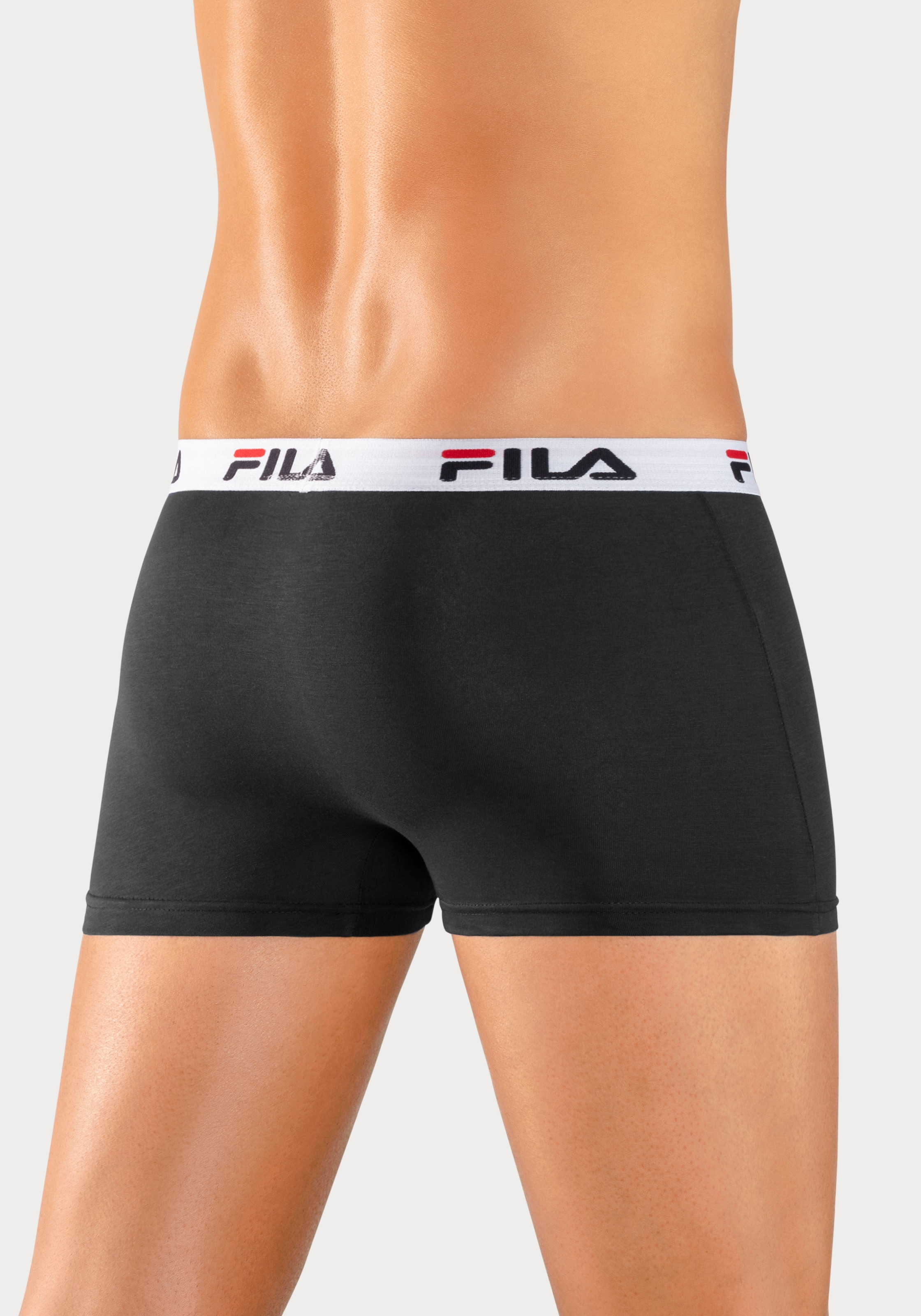 Fila Boxer, (Packung, 3 St.), mit Logo Schriftzug im Bund