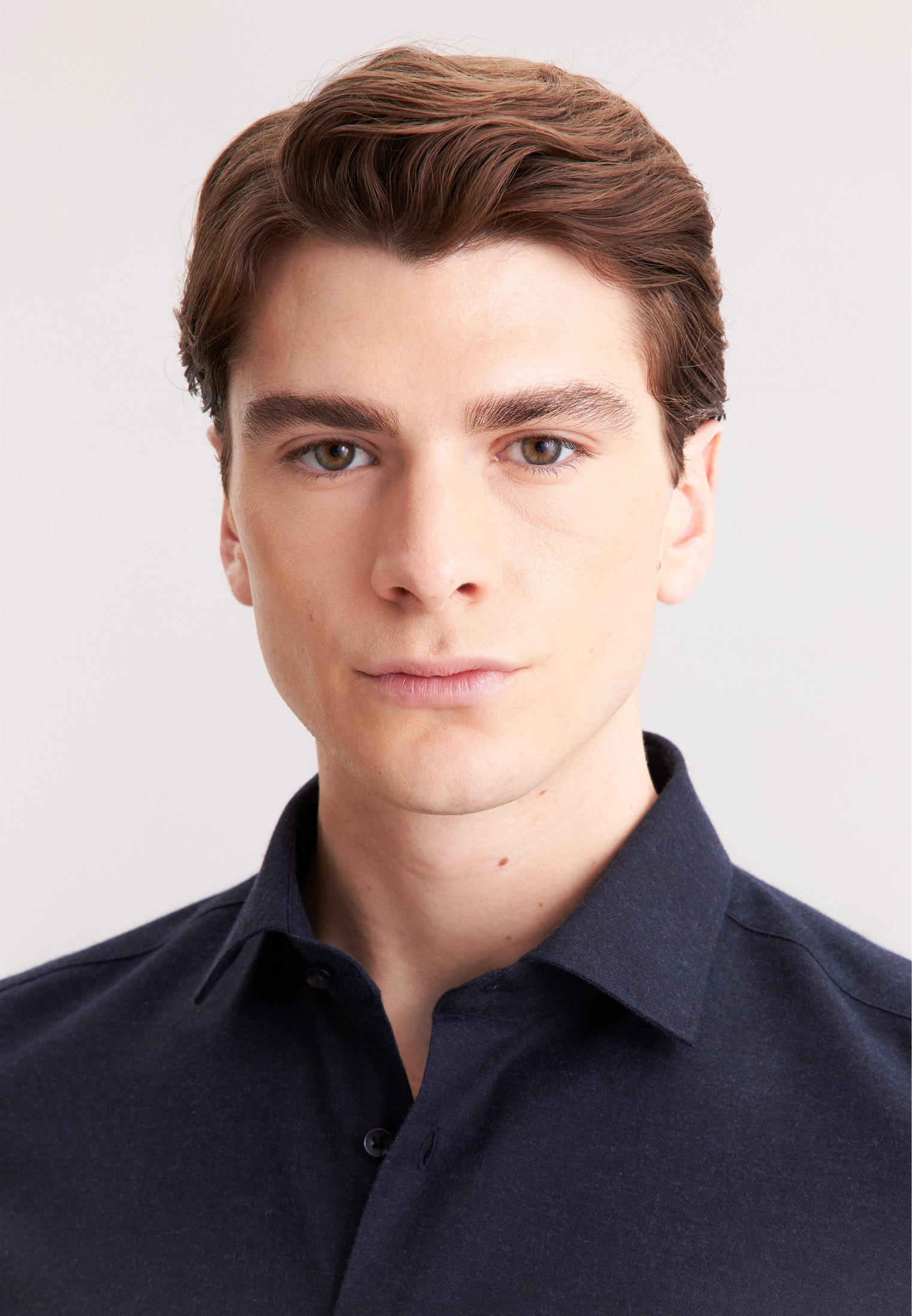 seidensticker Flanellhemd »Schwarze Rose« Slim 1/1 Kentkragen Uni