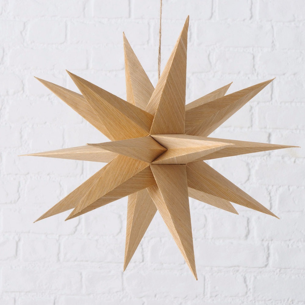 BOLTZE Dekostern »Weihnachtsstern, Kassia, Weihnachtsdeko«, (1 St.), Papierstern, in Form eines Eiskristalls, Ø ca. 40 cm