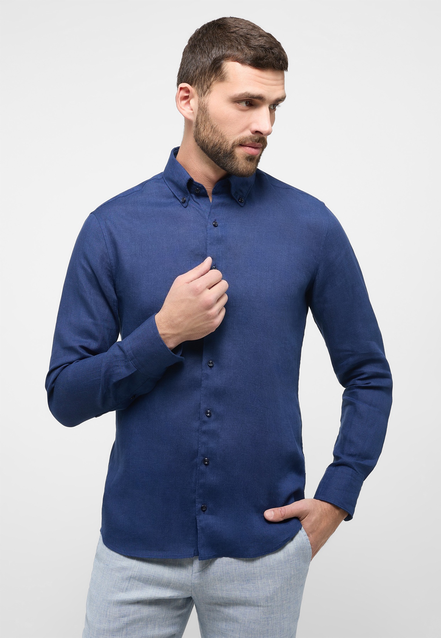 Eterna Langarmhemd »SLIM FIT«, EASY IRON (bügelleicht)