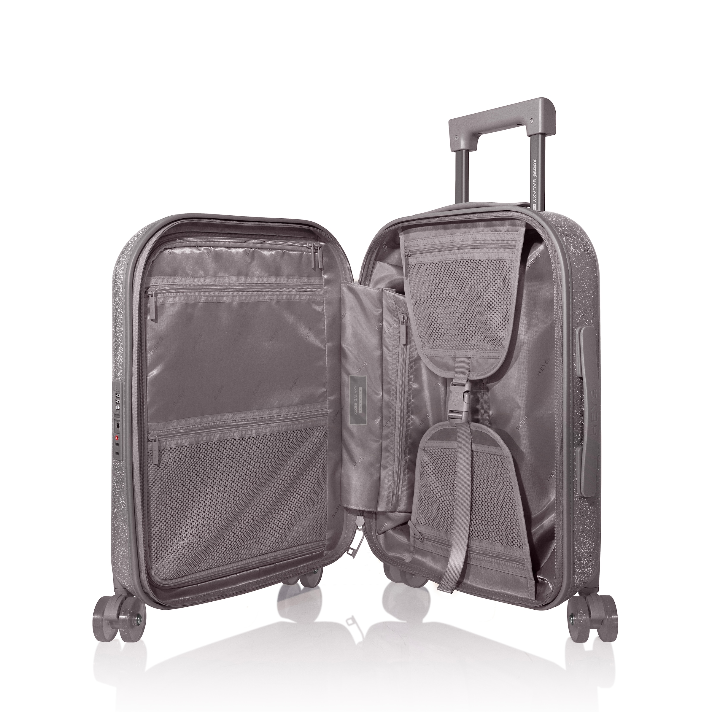 Heys Handgepäck-Trolley »Heys xCase Galaxy« Reisetrolley, Koffer handgepäcktauglich im Glitzer-Look
