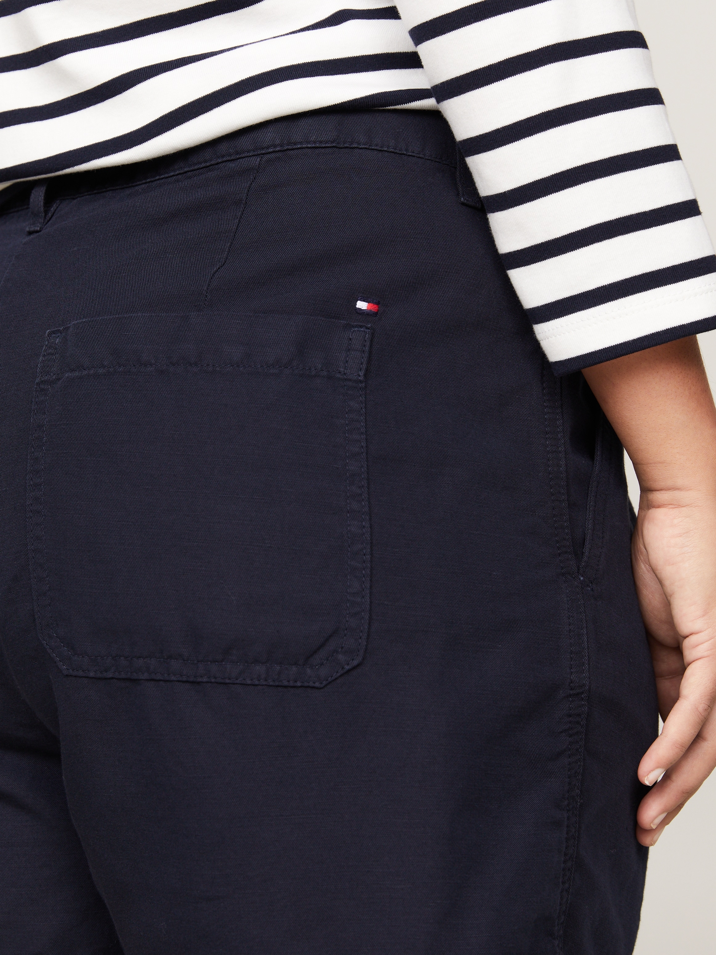 Tommy Hilfiger Curve Shorts »CRV SLIM COTTON LINEN SHORT«, Große Größen