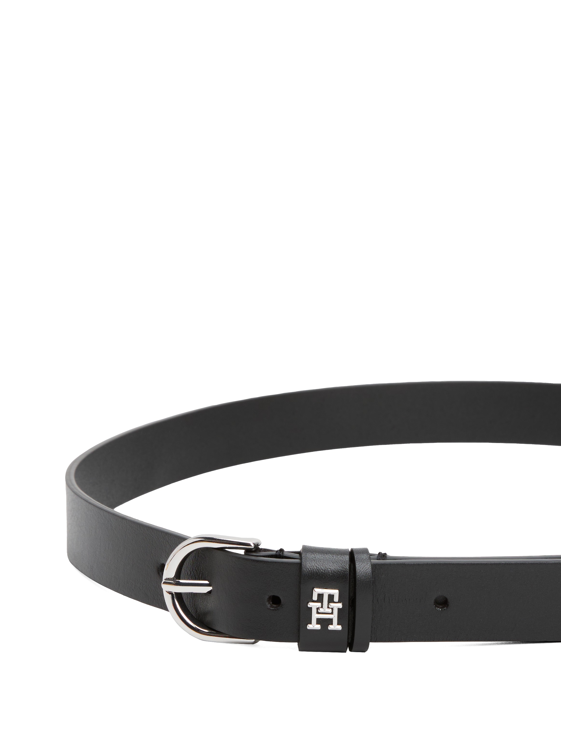 Tommy Hilfiger Ledergürtel »ESSENTIAL EFFORTLESS 2.5 SV«, Einfachdornschließe, Metallemblem