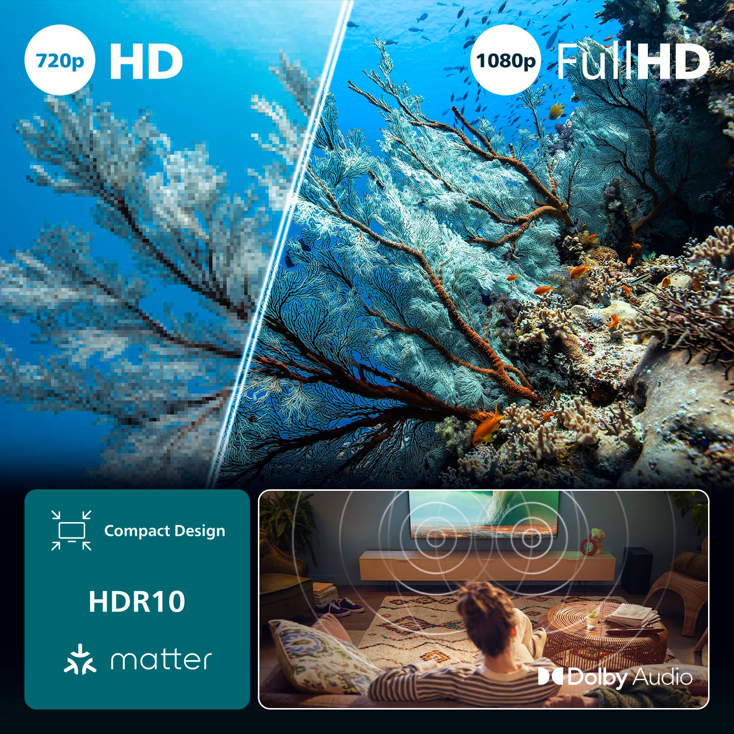 Philips LED-Fernseher »32PHS6000/12«, HD, Smart-TV