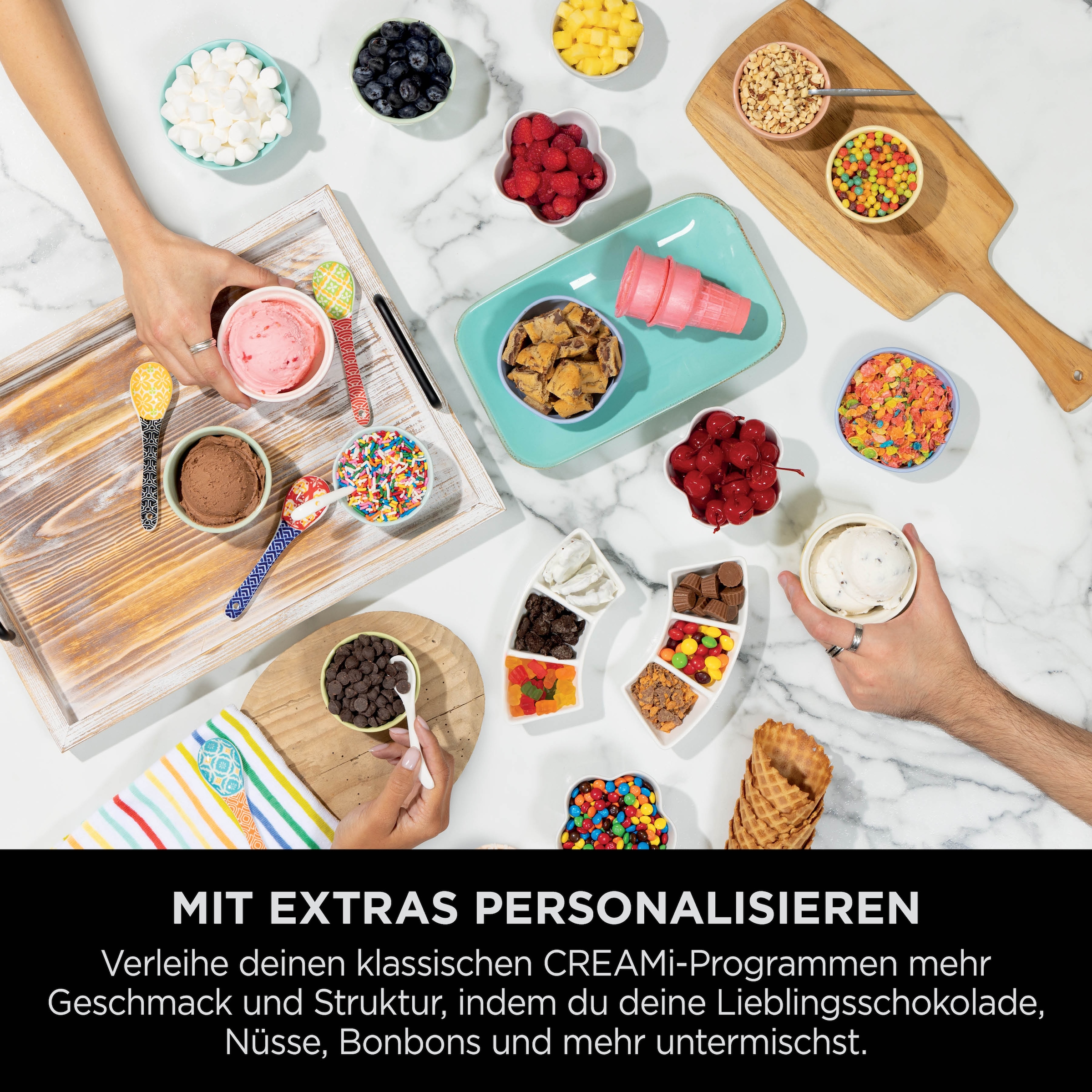 NINJA Eismaschine »Ninja CREAMi Scoop & Swirl 13-in-1 Softeis- und Eismaschine NC701EU« 0,48 l Softeis & Eismaschine NC701EU