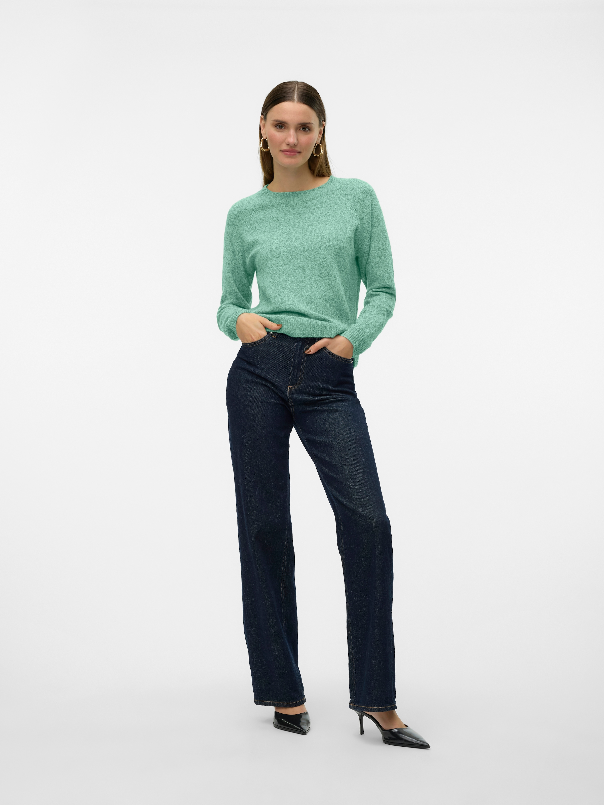 Vero Moda Rundhalspullover »VMDOFFY LS O-NECK BLOUSE GA NOOS«