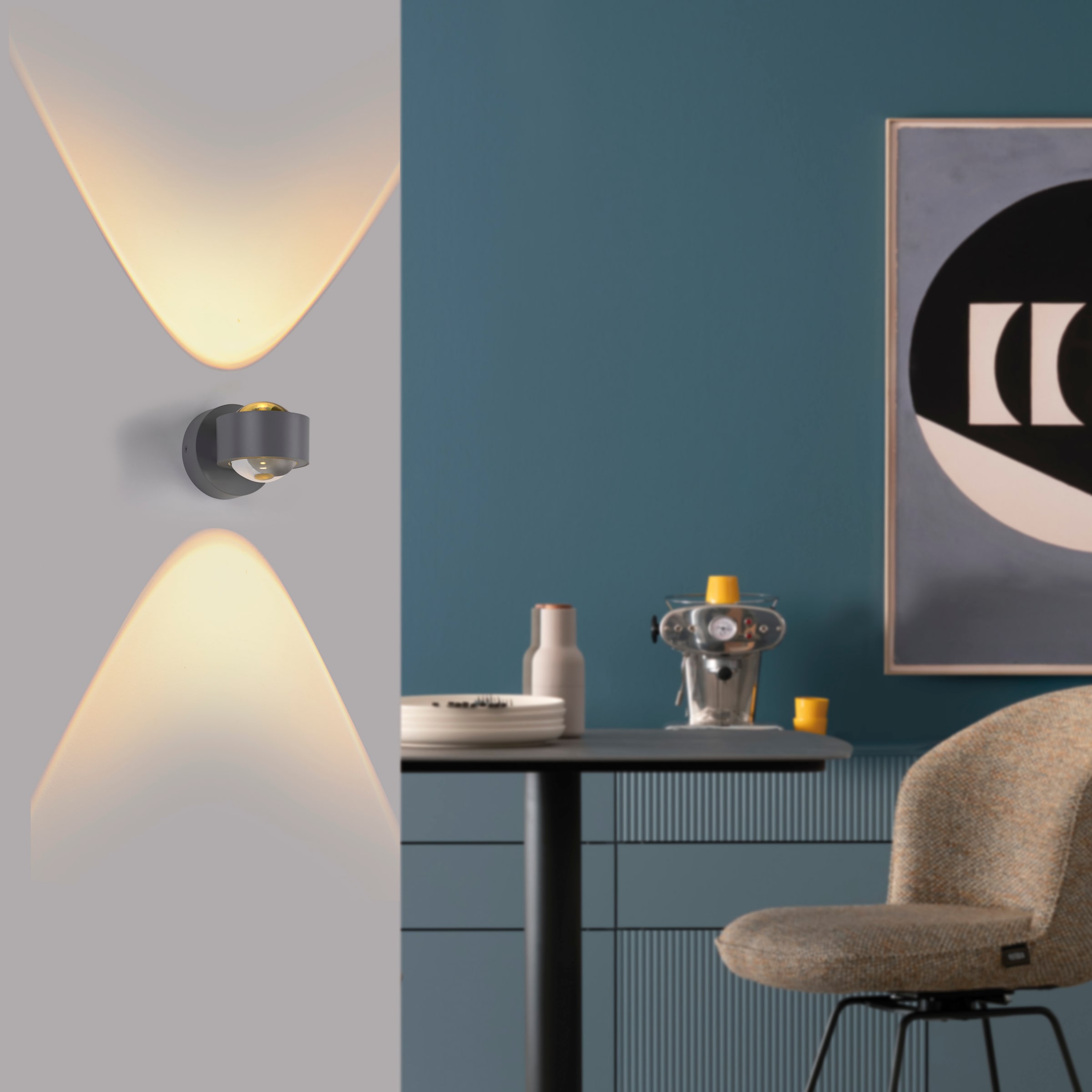 SCHÖNER WOHNEN-Kollektion LED Wandleuchte »CHIA« LED-Board 1 Stk. Warmweiß SCHÖNER WOHNEN Kollektion, Up- und Downlight