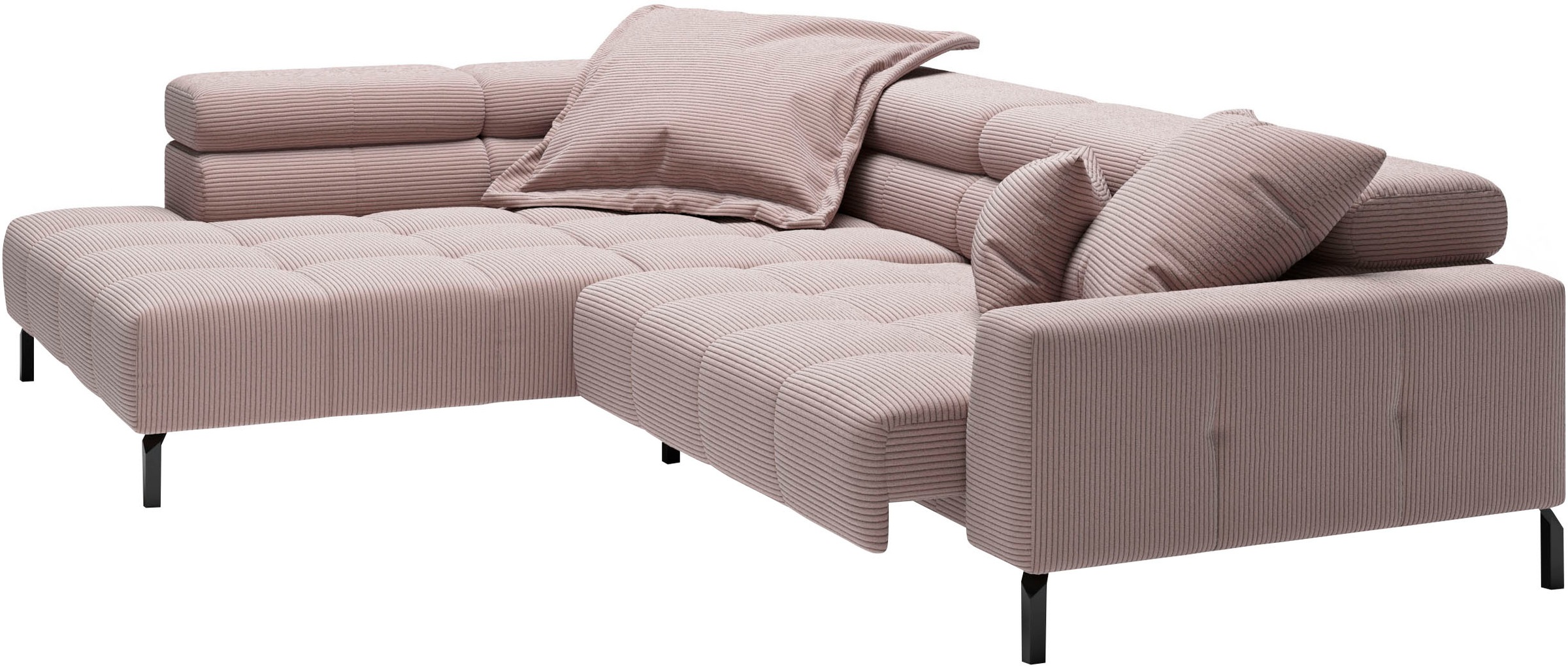 Places of Style Ecksofa »Claya, L-Form, incl. Kopfteilverstellung, Breite 311 cm«, wahlweise elektrischer Sitzvorzug