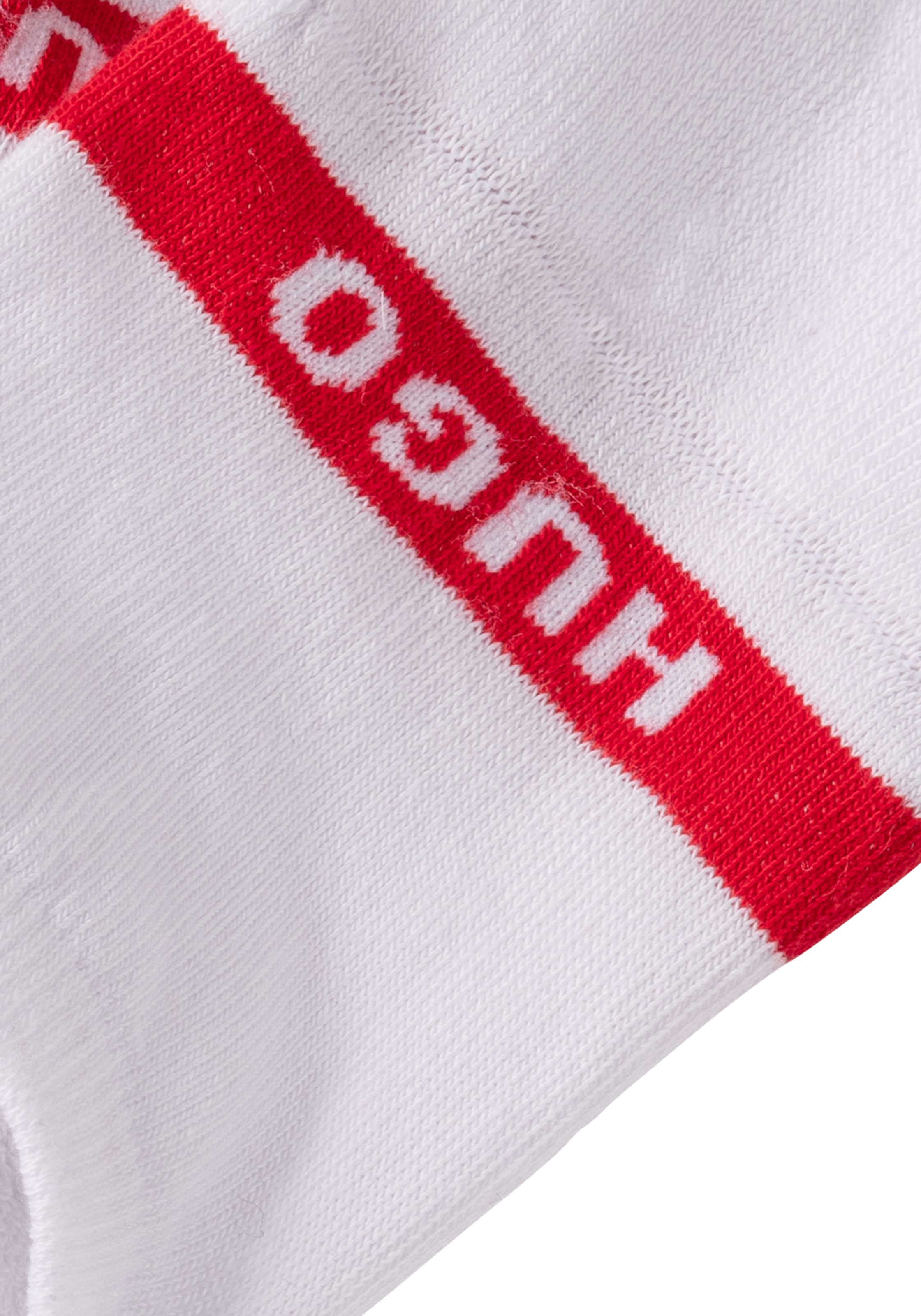 HUGO Underwear Businesssocken »3P LC PLUSH TAPE CC«, (Packung, 3 Paar, 3er), mit HUGO Logostickerei auf rotem Farbstreifen