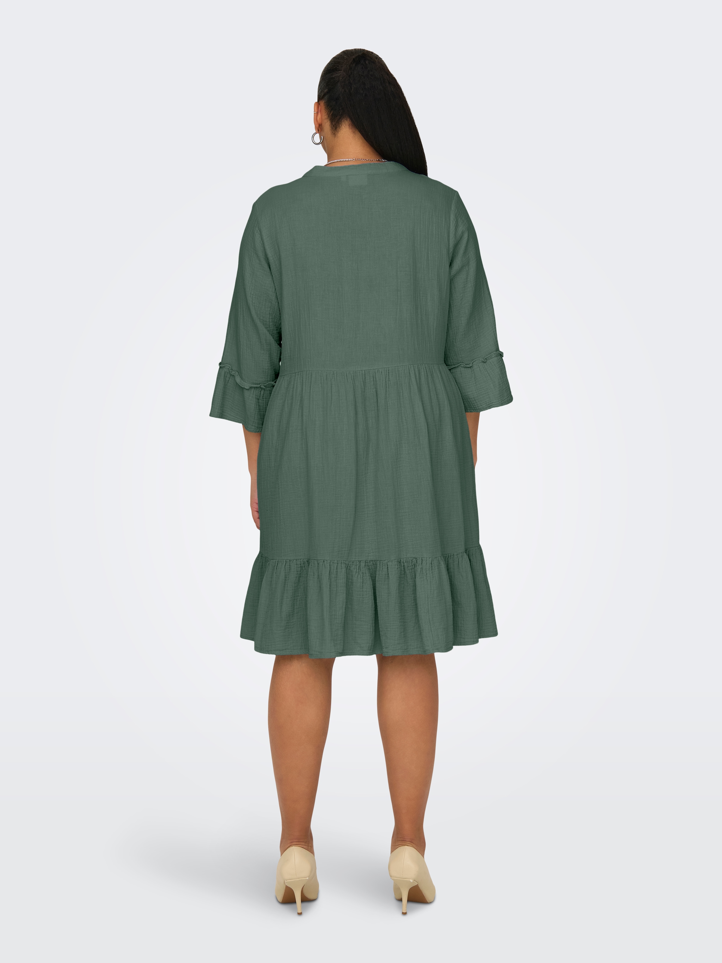 ONLY CARMAKOMA Tunikakleid »CARTHYRA LIFE PEPLUM DRESS WVN« Sommerkleid