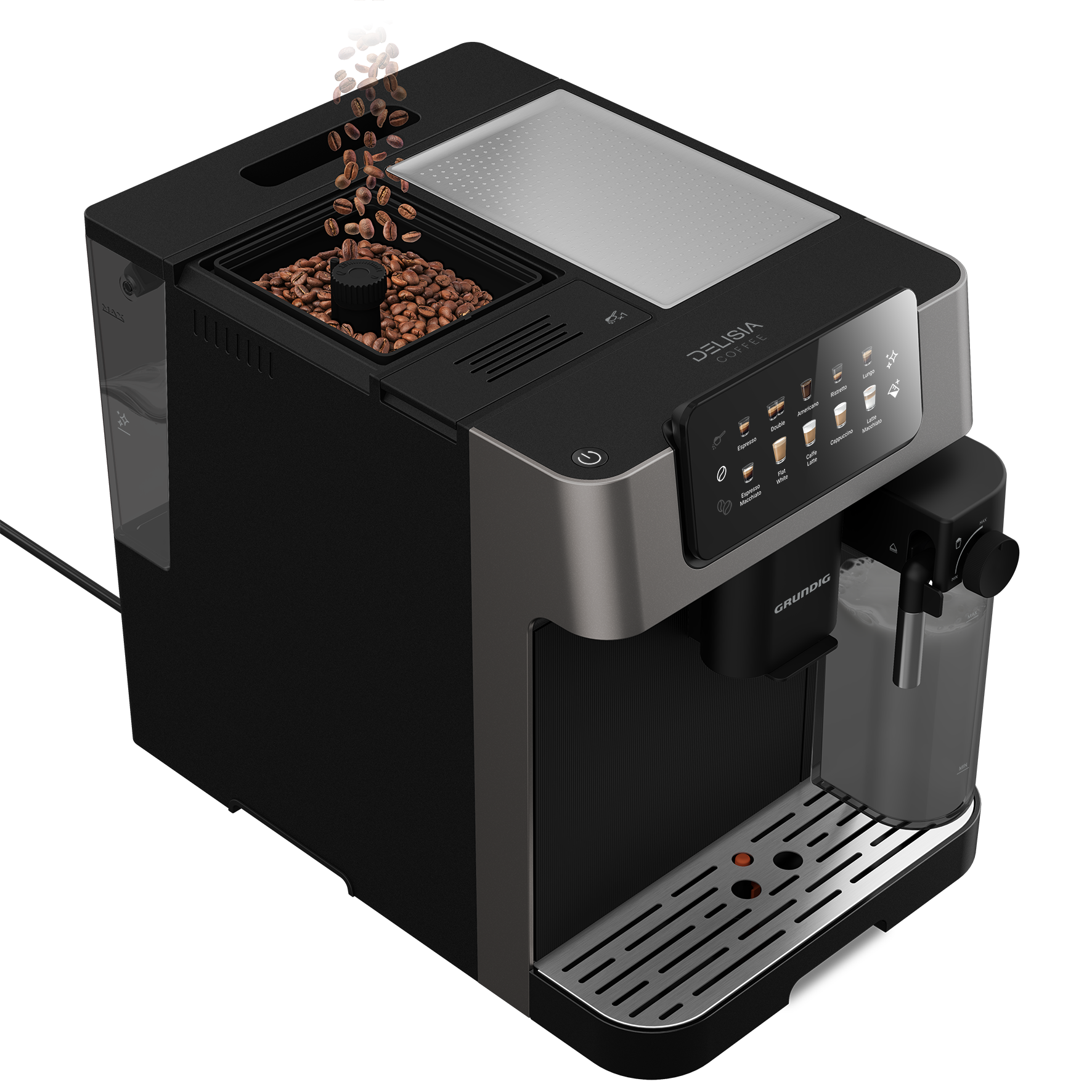 Grundig Kaffeevollautomat »KVA 7230« Kaffeevollautomat mit 19 Bar, GrindPro™ & CreamyPro™ System