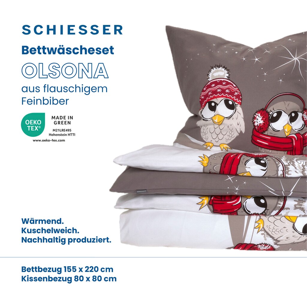 Schiesser Bettwäsche »Olsona«, (2 tlg.)