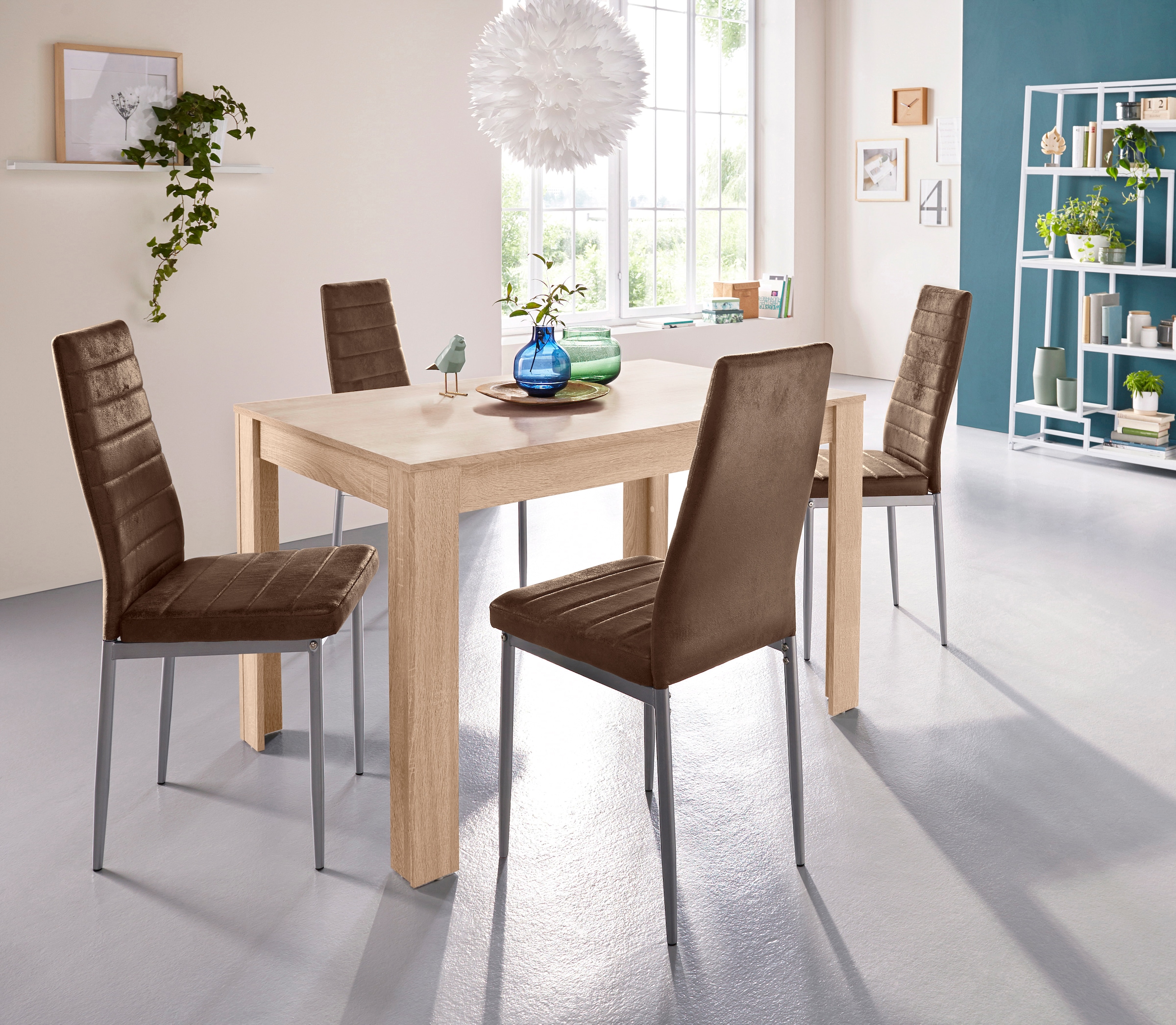 Essgruppe »mit Tisch und 4 Stühlen«, (Set, 5 tlg.), Tischbreite 120 cm Esszimmer Set,...