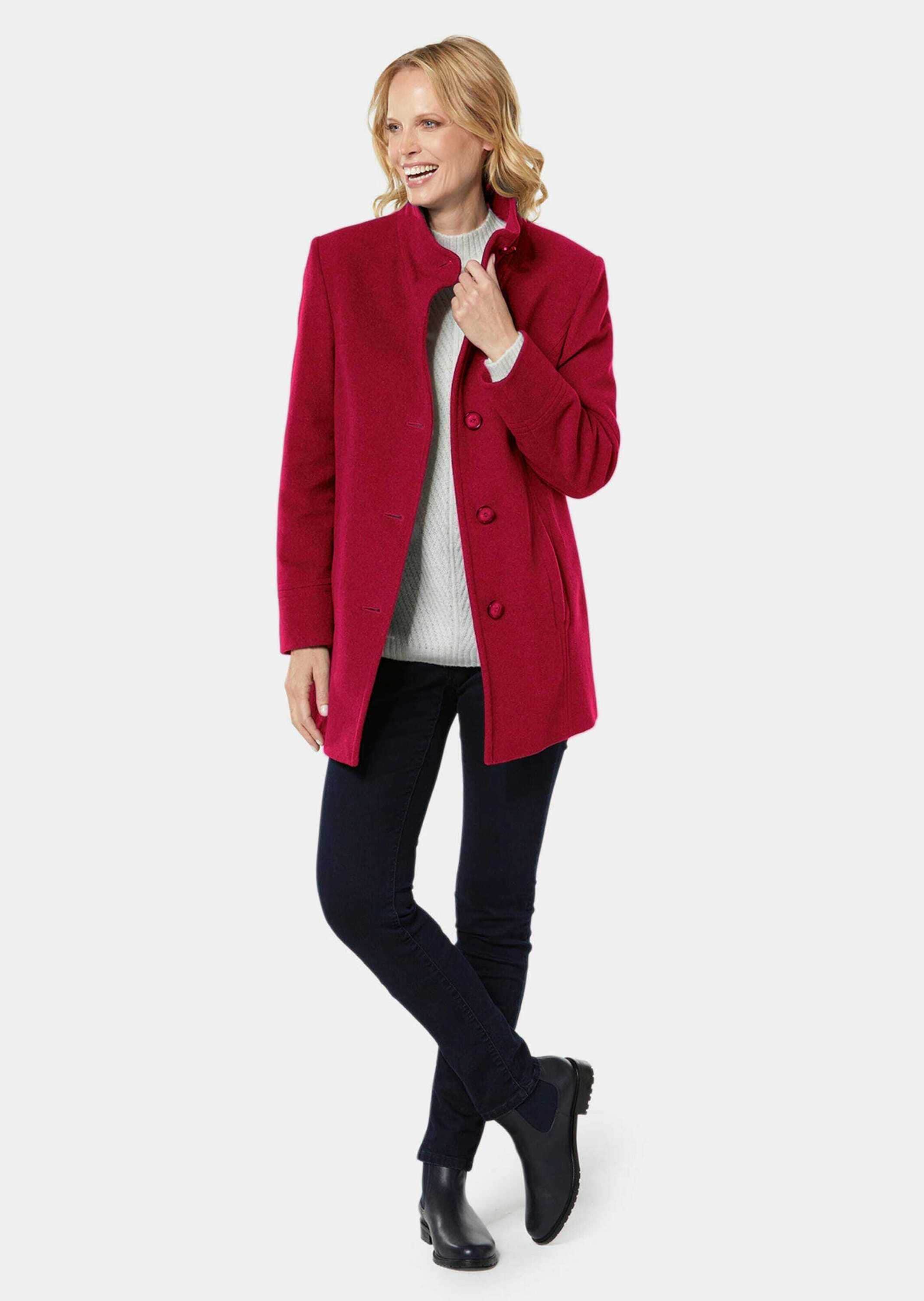 GOLDNER Wolljacke »Kurzgröße Wolljacke mit feinen Details«