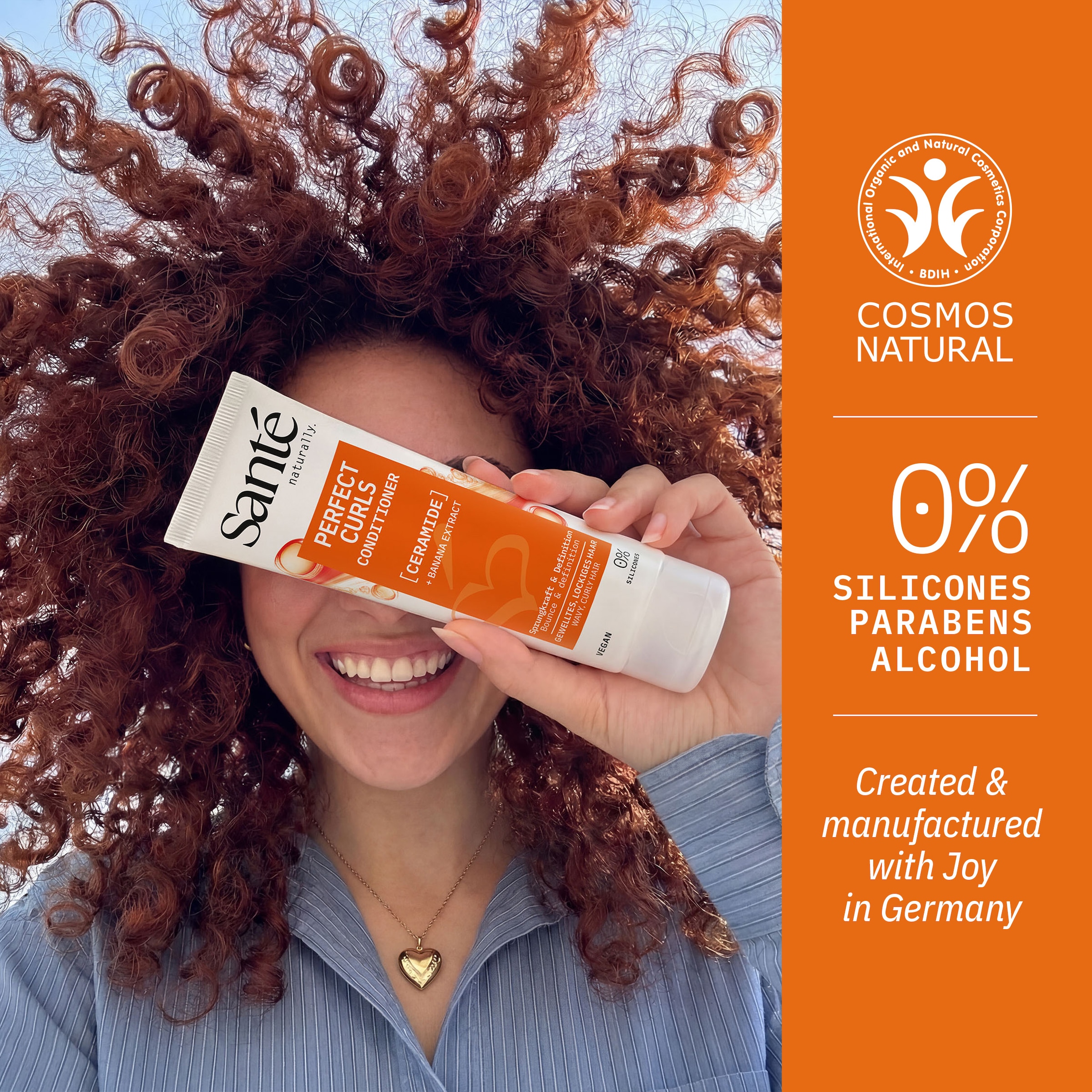 SANTE Haarspülung »Perfect Curls Conditioner« Haarspülung, mit Kokosöl, Avocadoöl und Rizinusöl