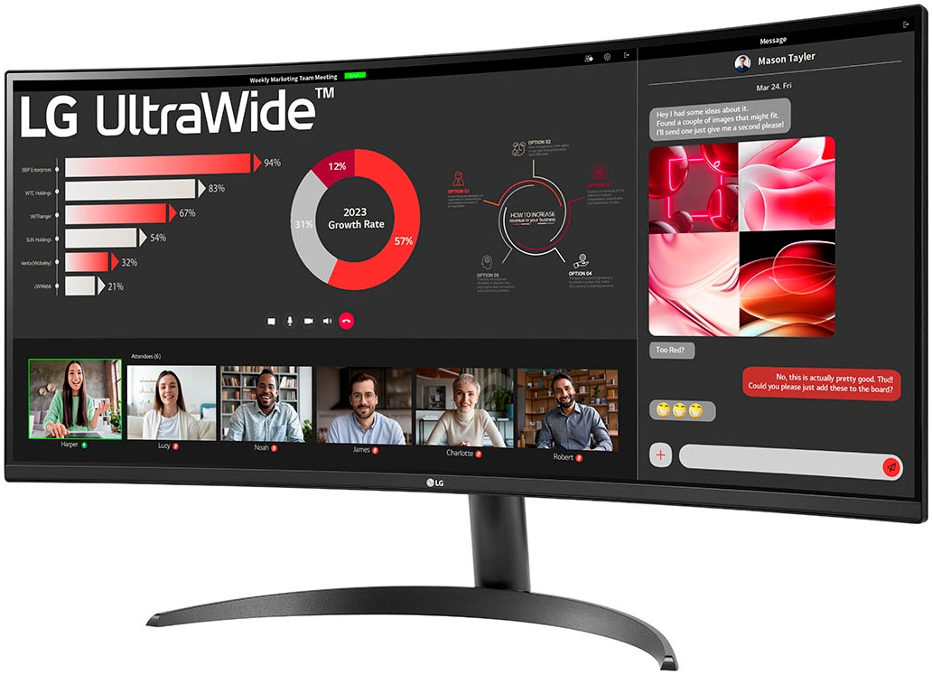 LG Curved-LED-Monitor »34WR50QK«, 86 cm/34 Zoll, 3440 x 1440 px, UWQHD, 5 ms Reaktionszeit, 100 Hz