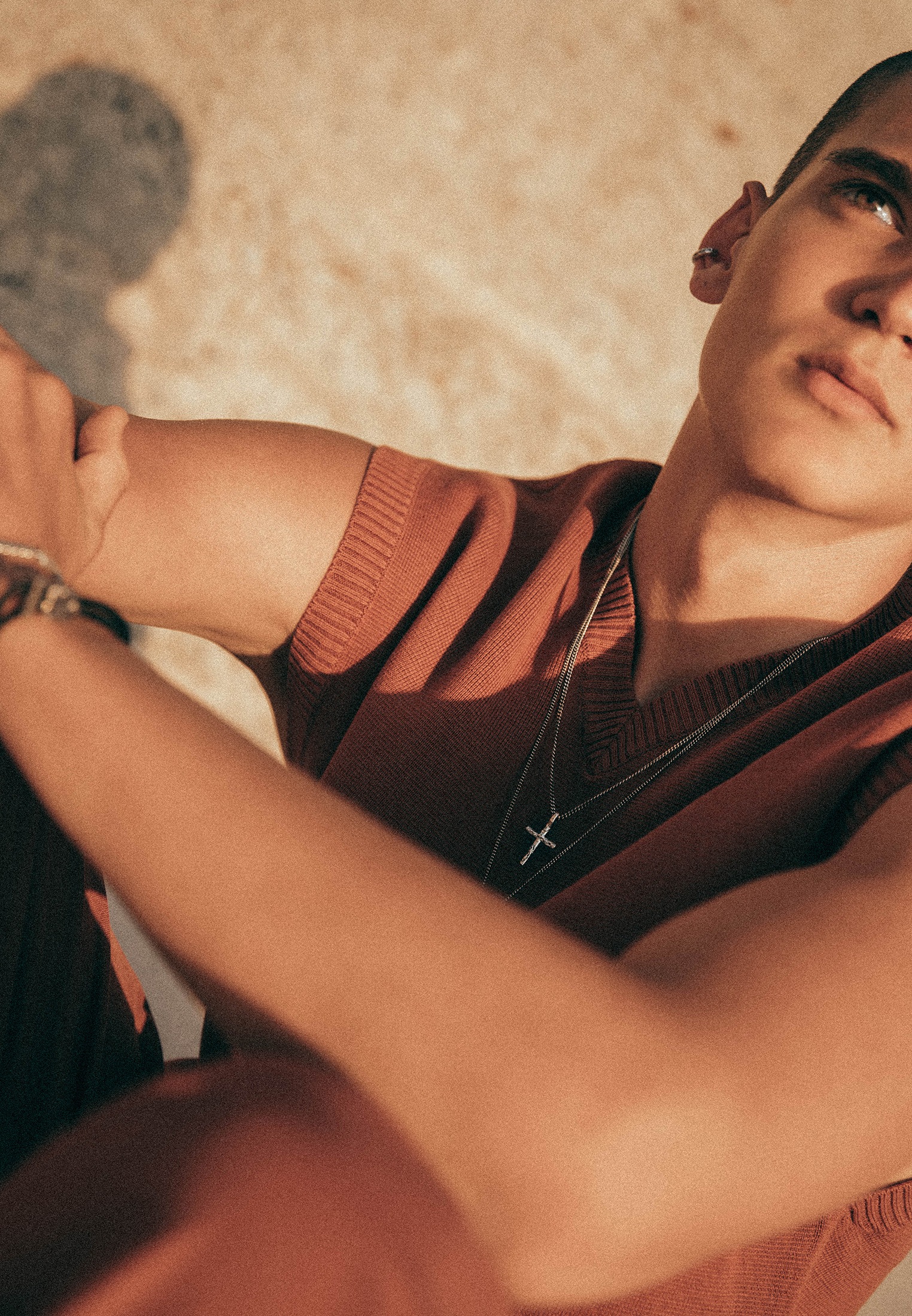 HAZE & GLORY Silberkette »Halskette Kreuz Vintage Style 925 Silber«