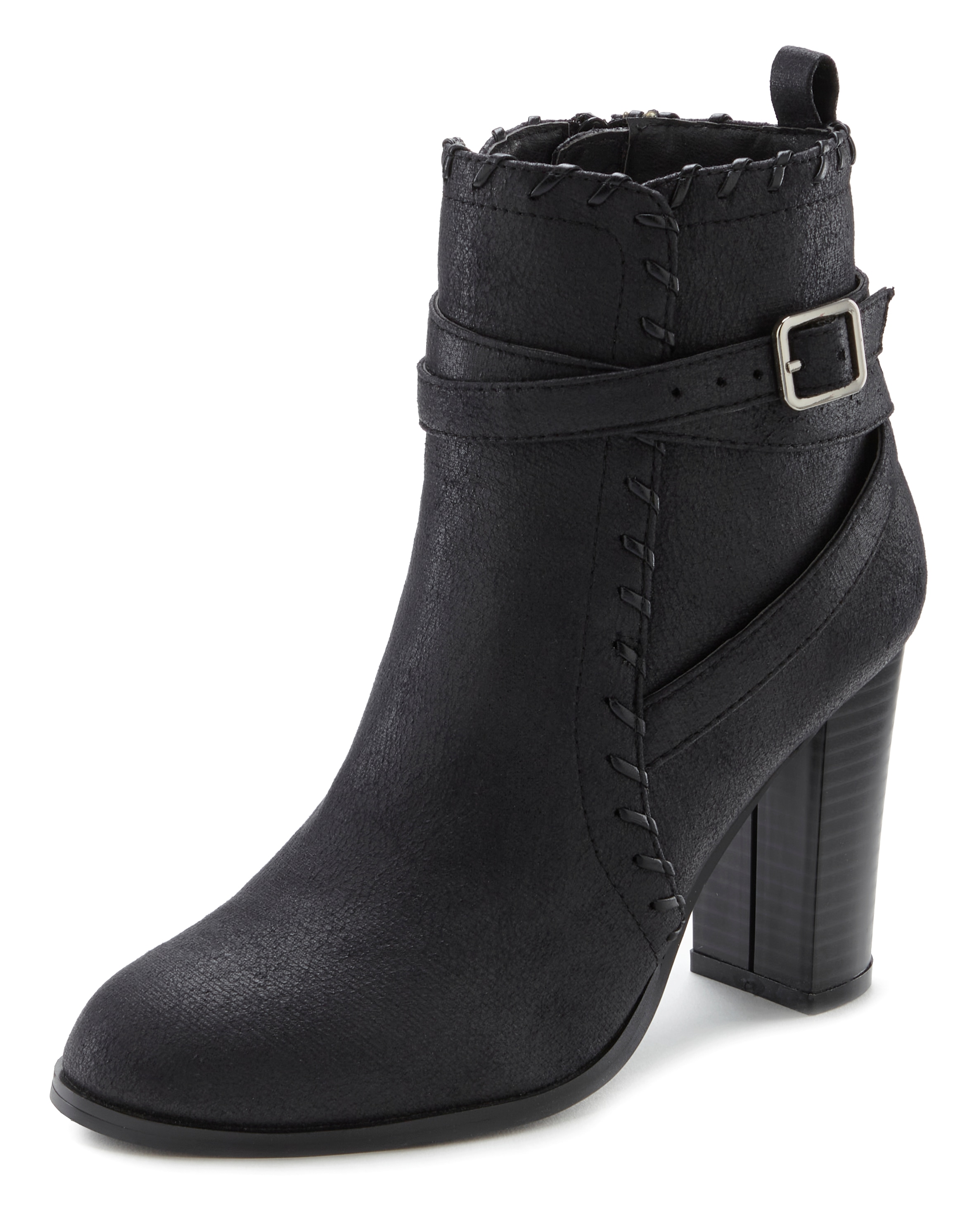 High-Heel-Stiefelette, im Vintage-Look mit bequemen Blockabsatz, Ankle Boot, Stiefel