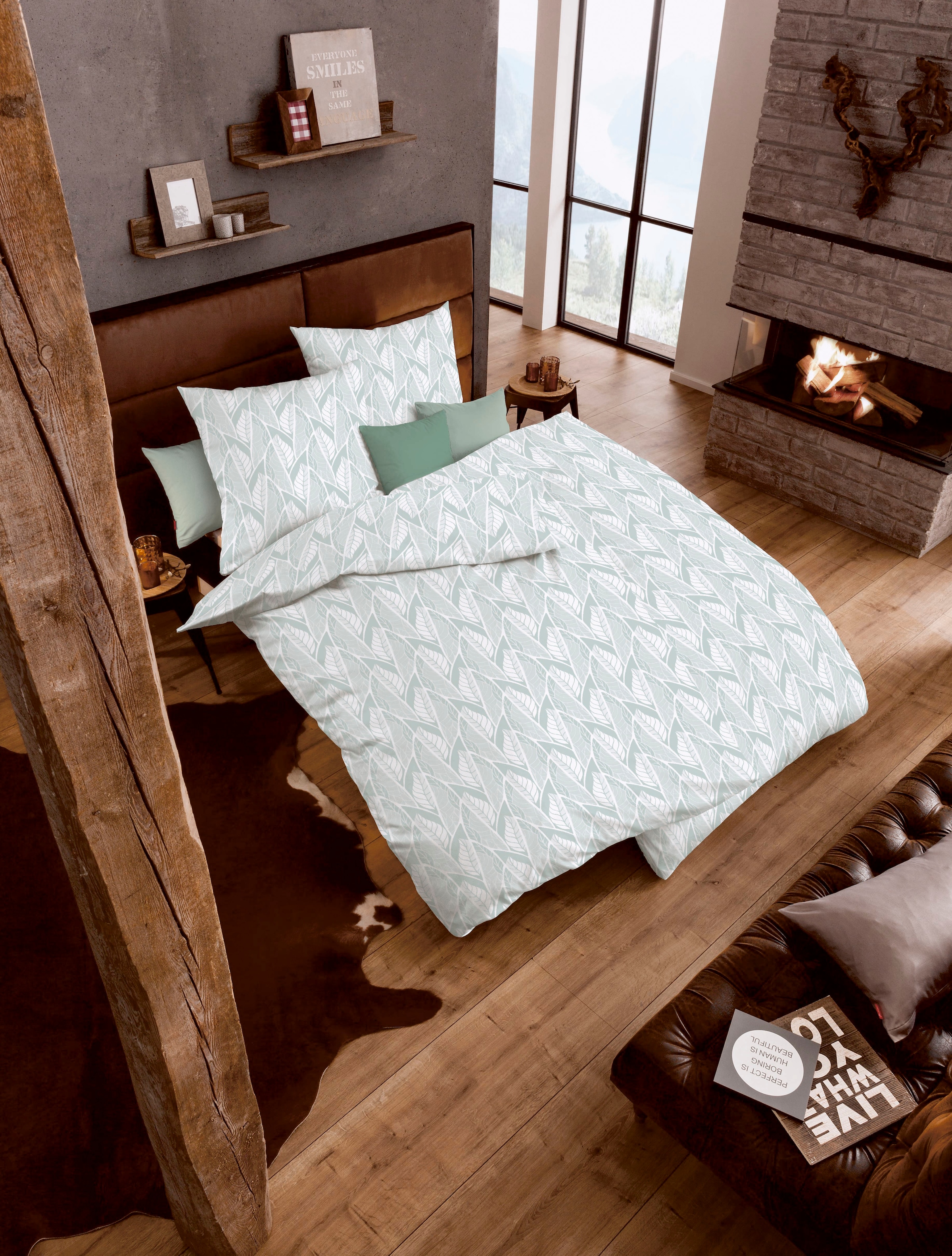 fleuresse Bettwäsche »Lech 4391«, Jacquard Flanell, Baumwolle, in Gr. 135x200, 155x220, 200x200cm