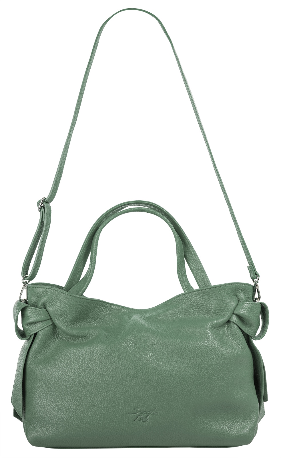 Samantha Look Henkeltasche echt Leder, Made in Italy