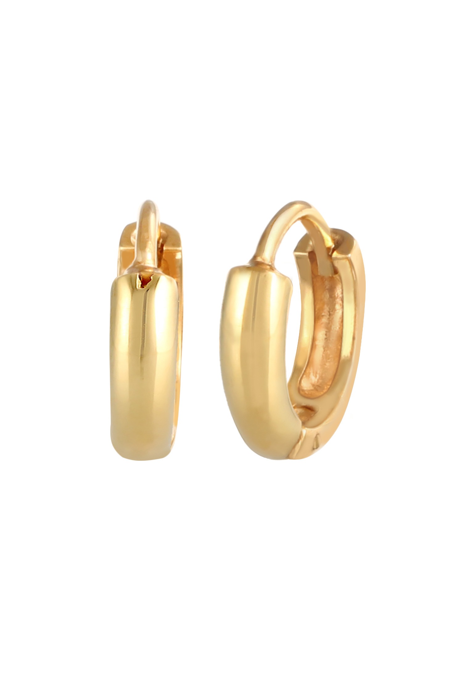 Elli Premium Paar Creolen »Ohrringe Creolen Basic Klassisch Rund 585 Gelbgold«