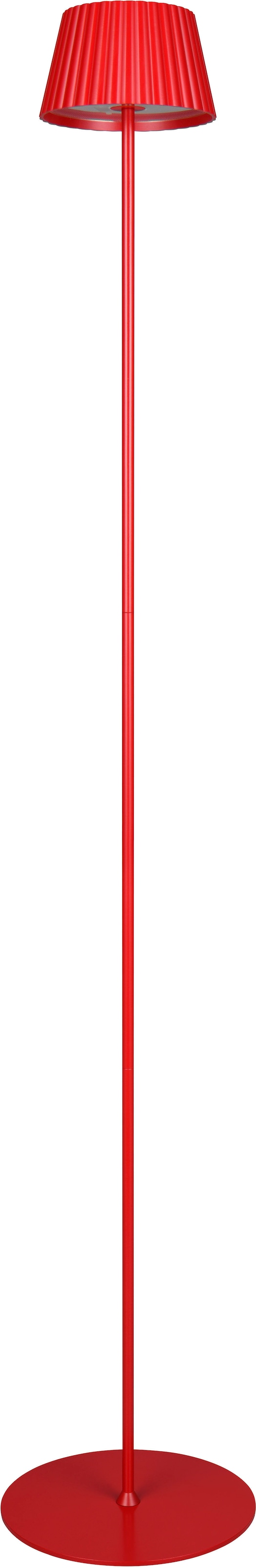 REALITY Leuchten LED Außen-Stehlampe »SUAREZ«, 1 flammig, Leuchtmittel LED-Board | LED fest integriert, Outdoor Akku Stehleuchte 123 cm, Touch-Dimmer, USB-C Anschluss, IP44