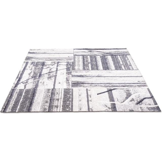 Sansibar »Keitum Holz 010«, modernes Design, Flachgewebe, rechteckig, Säbel Teppich gekreuzte Motiv, online kaufen