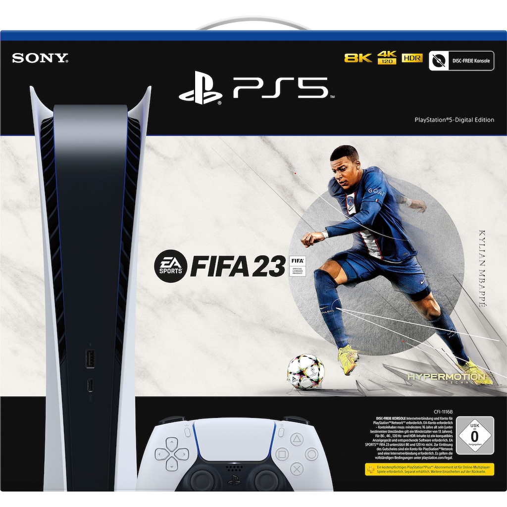 PlayStation 5 Konsolen-Set »-Digital Edition«, inkl. FIFA 23 (Download Code)