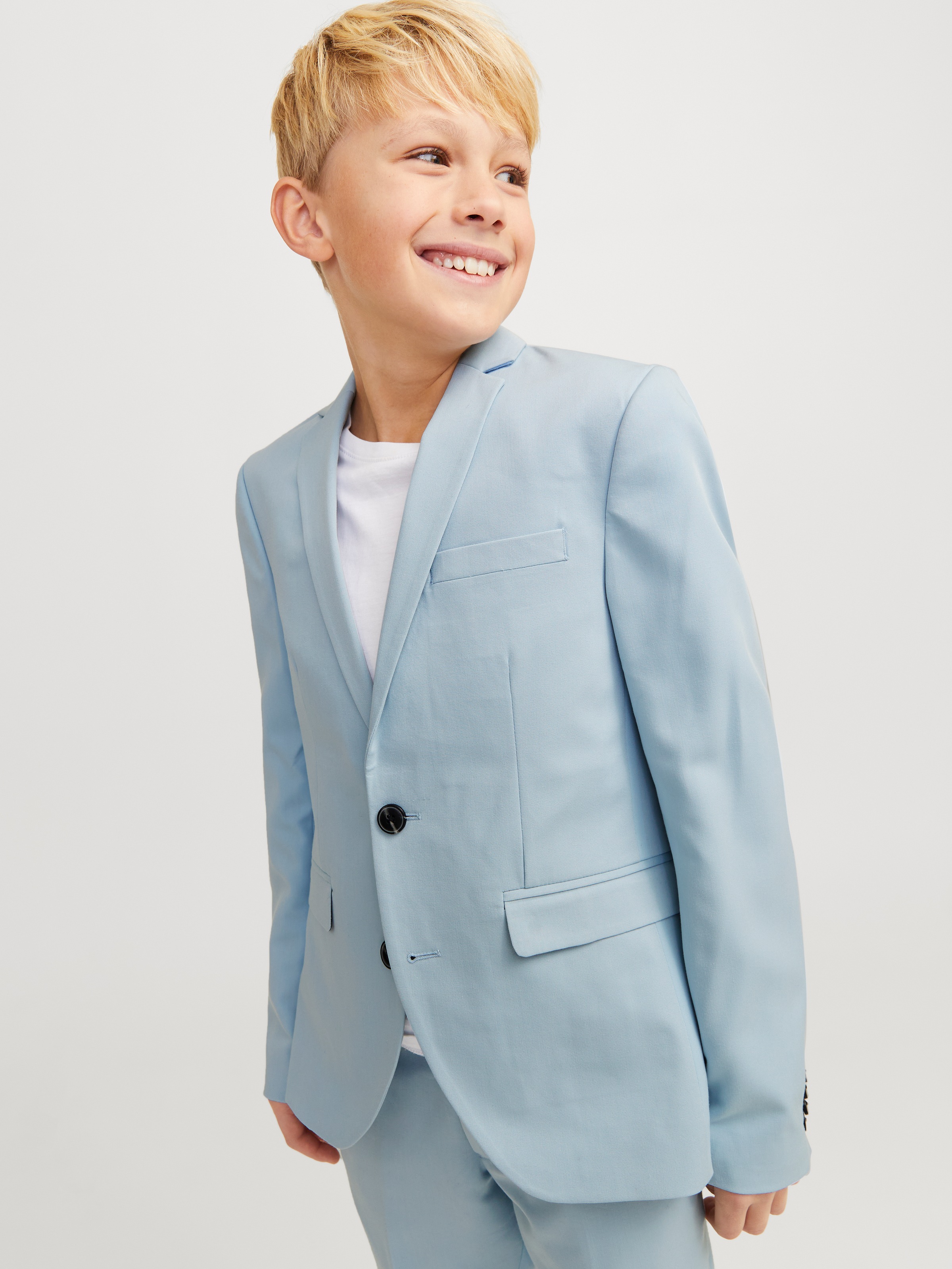 Jack & Jones Junior Sakko »JPRSOLAR stylisch, elastisch, pflegeleicht«, unifarben, modisch, slim fit, Reverskragen