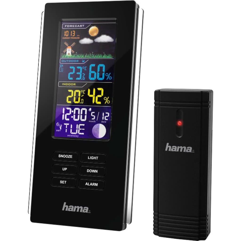Hama Wetterstation »Außensensor, Funk, Innen-/Außentemperatur, Wettervorhersage«