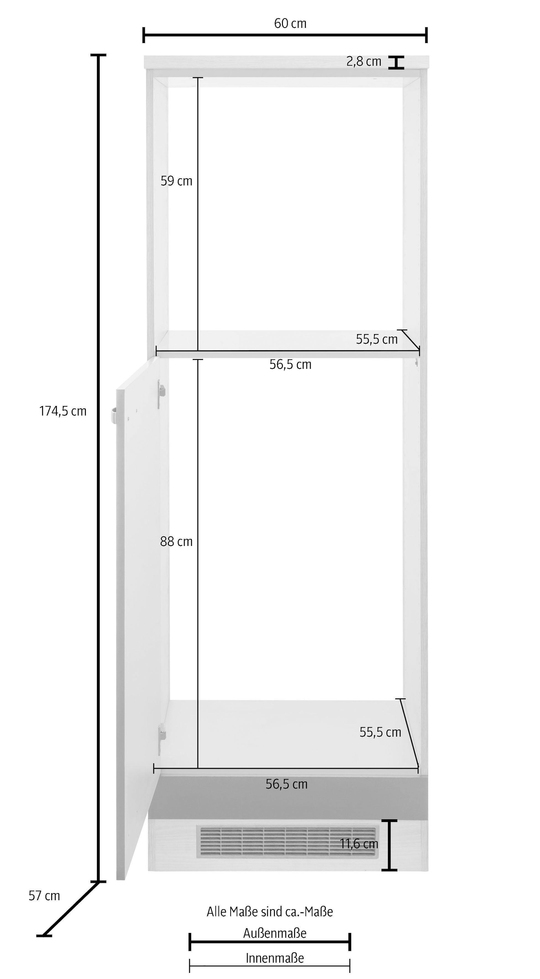 OPTIFIT Backofen/Kühlumbauschrank »Faro«, mit auf Breite 60 cm Raten Metallgriff, kaufen