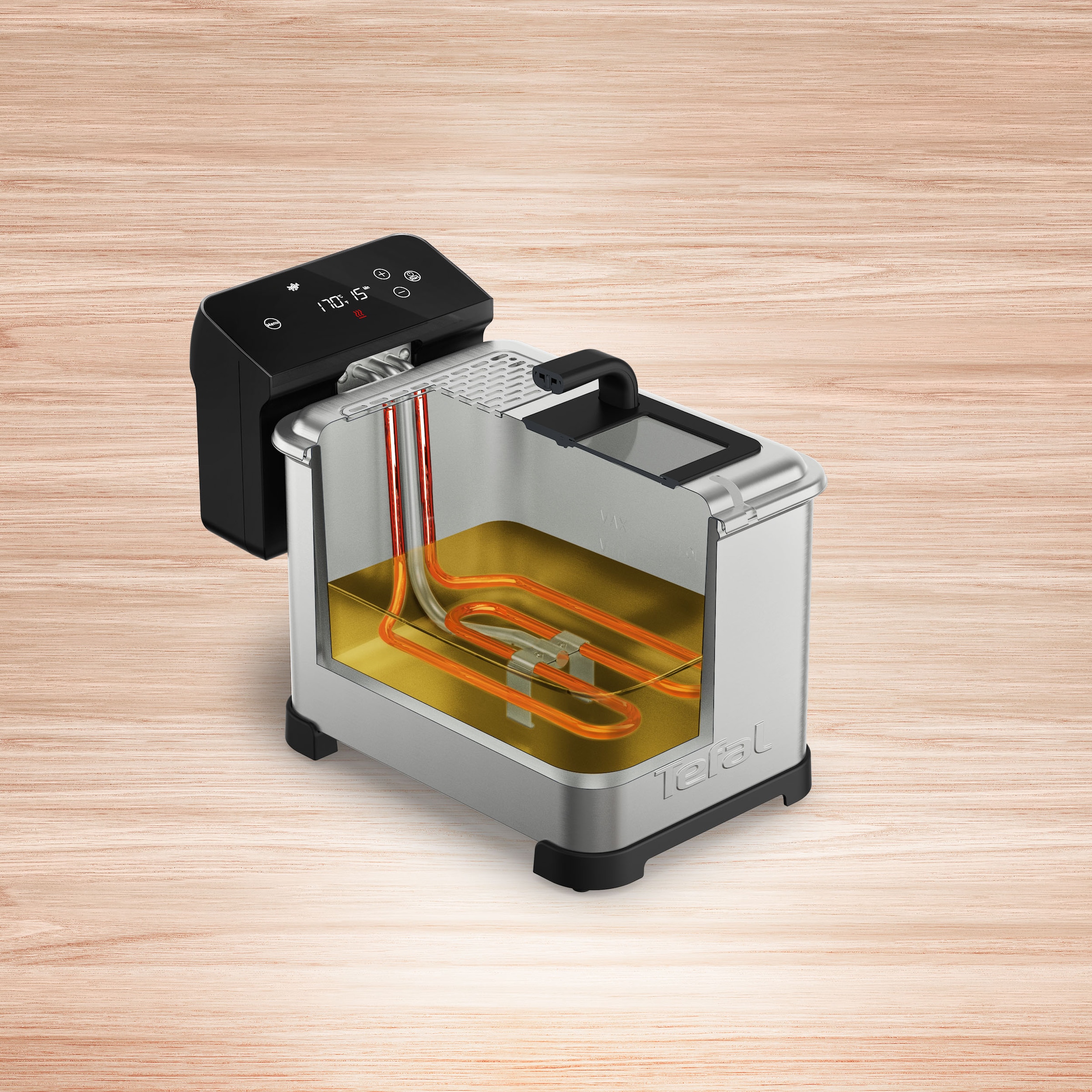 Tefal Fritteuse »FR507D Family Pro Digital« 2400 W Fassungsvermögen 4 l 4 L, spülmaschinengeeignet, digitaler LED-Bildschirm