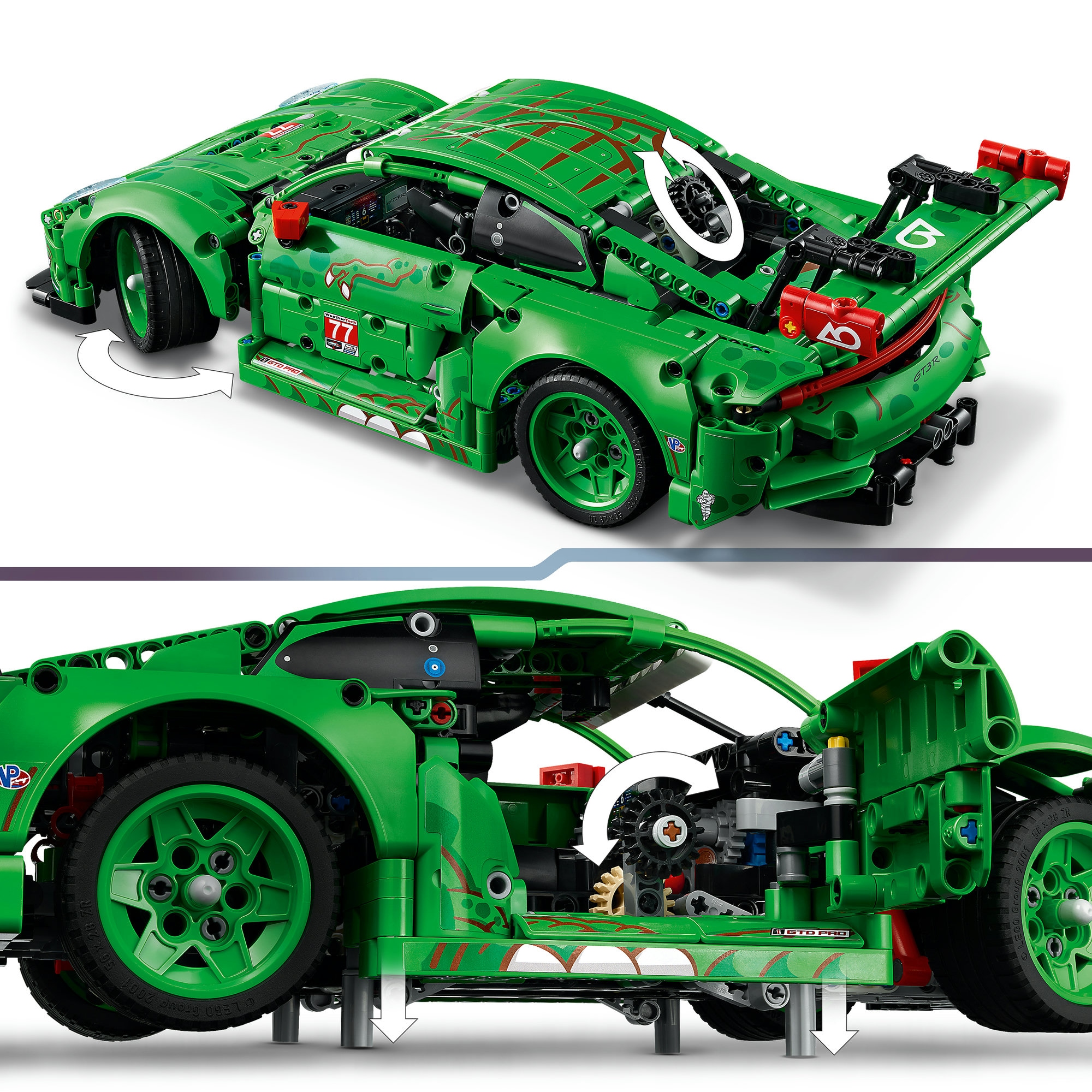 LEGO® Konstruktionsspielsteine »Porsche 911 GT3 R REXY AO Racing Rennwagen (42224), LEGO Technic«