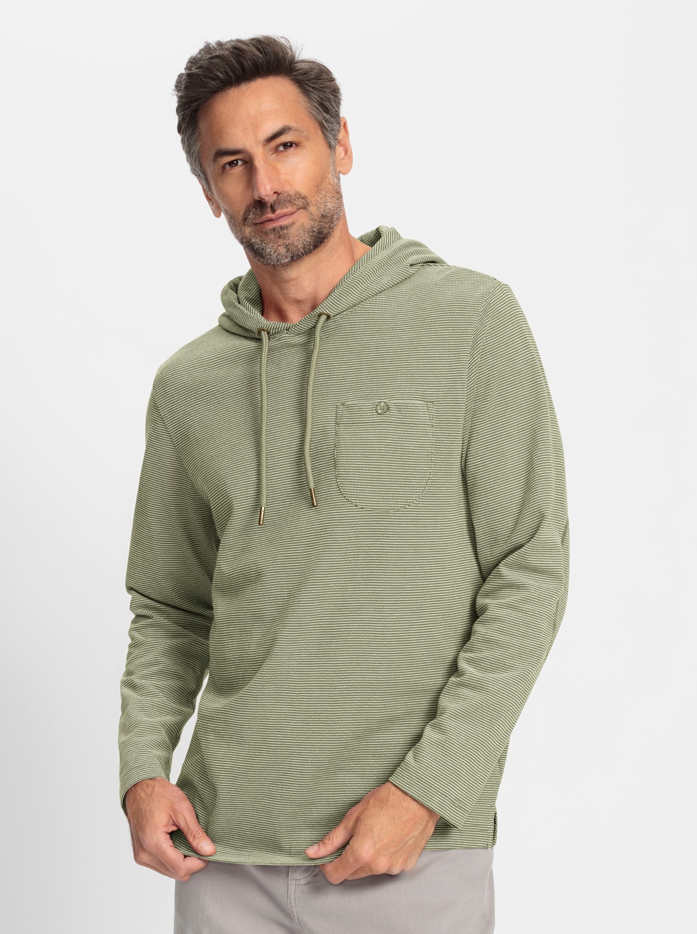Marco Donati Kapuzenshirt »Langarm-Shirt«, (1 tlg.)