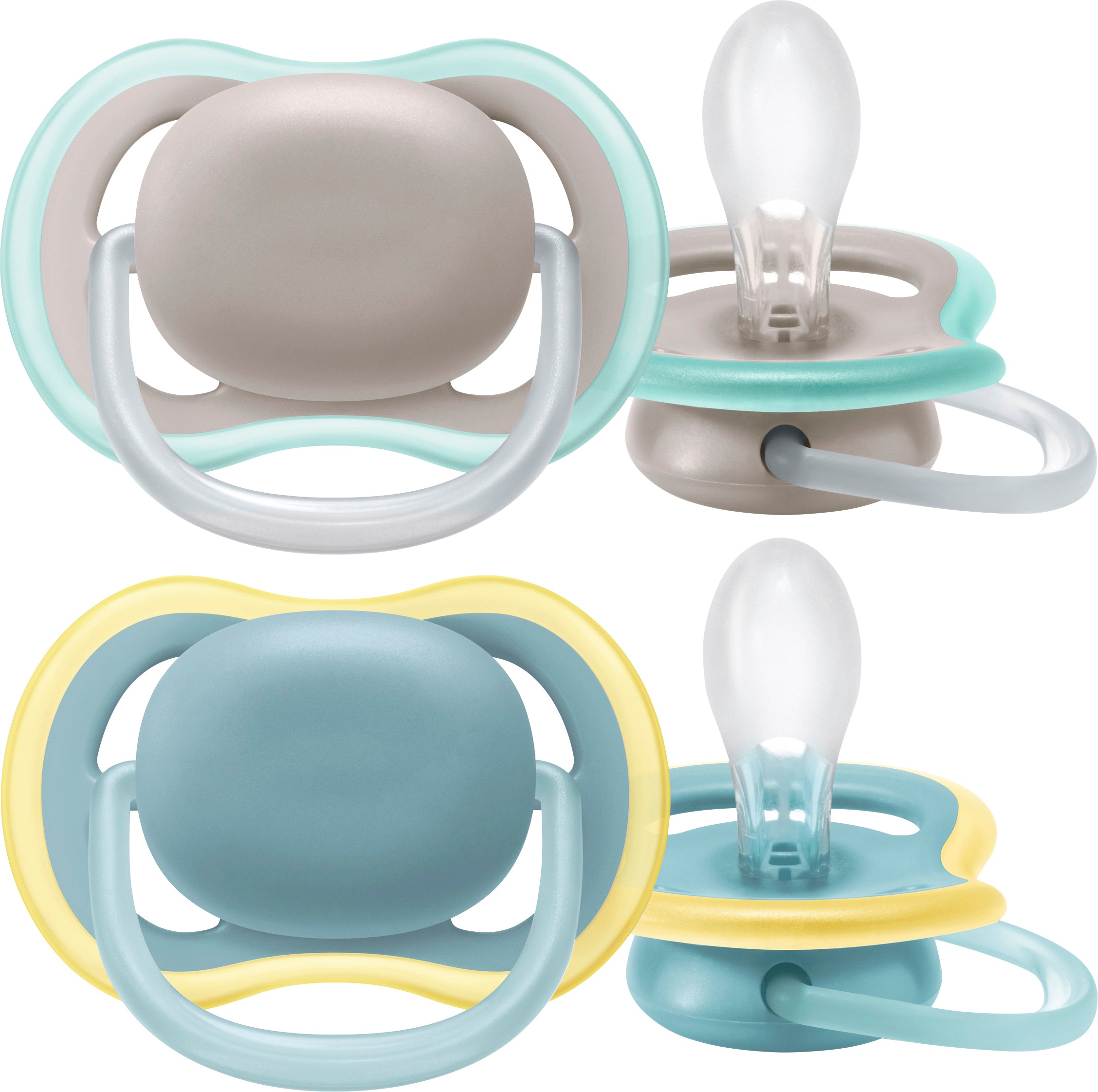Philips AVENT Schnuller »SCF349/01«, (2 St.), ultra air 18m+ Neutral, extra bissfester Sauger für ältere Babys