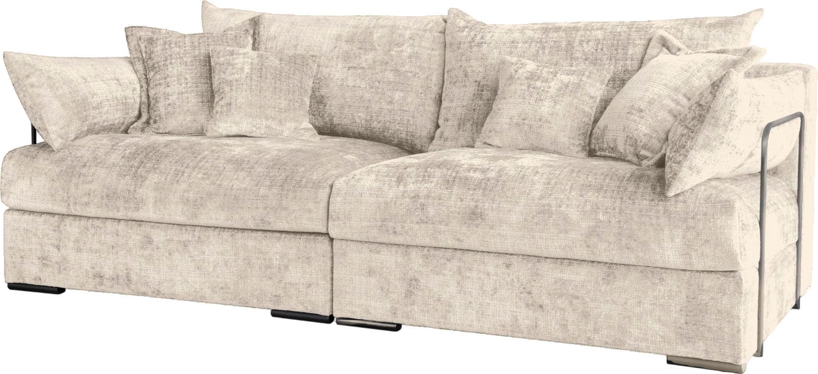 Home affaire Big-Sofa »Casa, Breite 190 cm« Mega-Sofa, in Cord oder Chenille-Struktur wählbar, mit Federkern